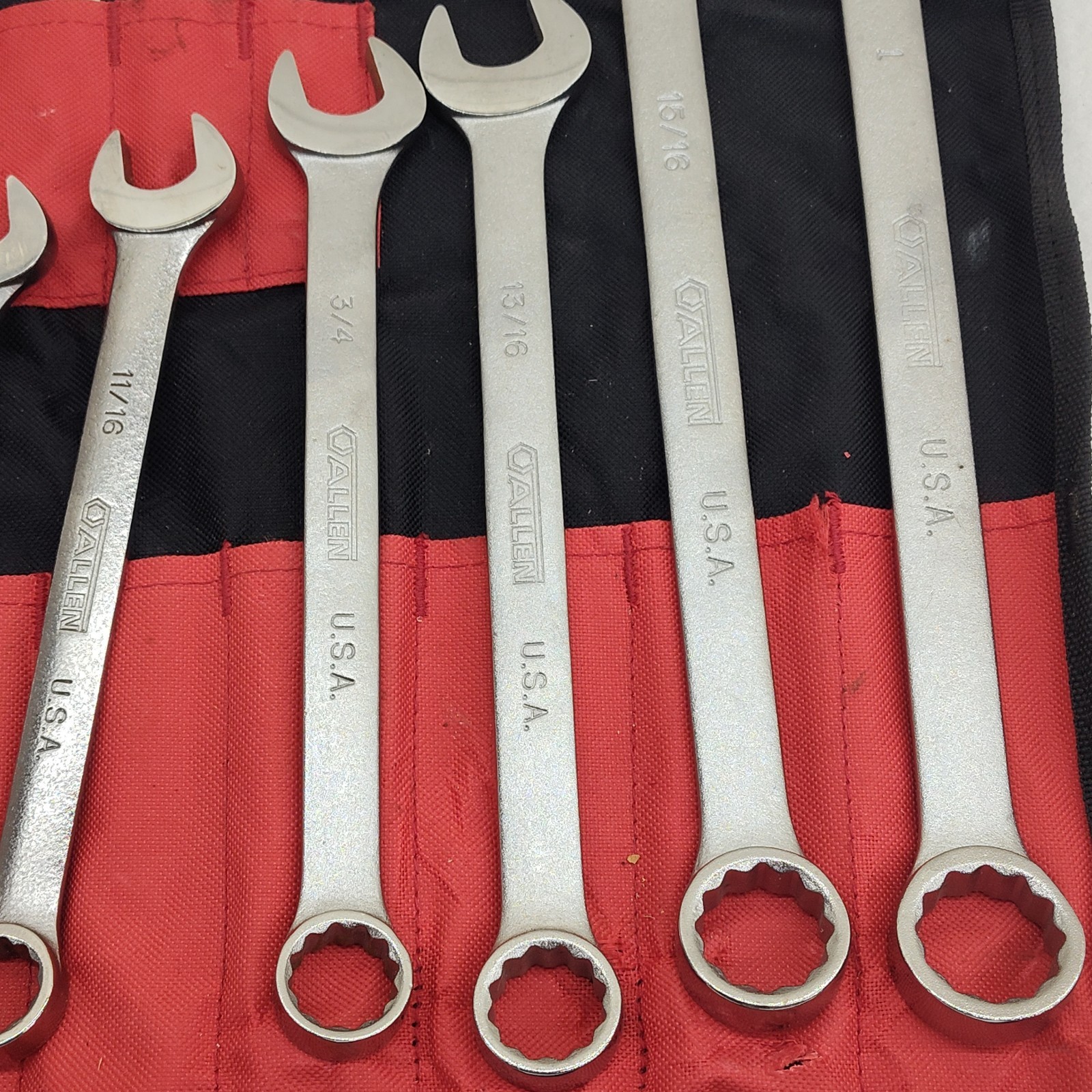 Allen Tools USA 12pc SAE Combination Wrench Set 1/4»- 1” in Craftsman Tool Roll