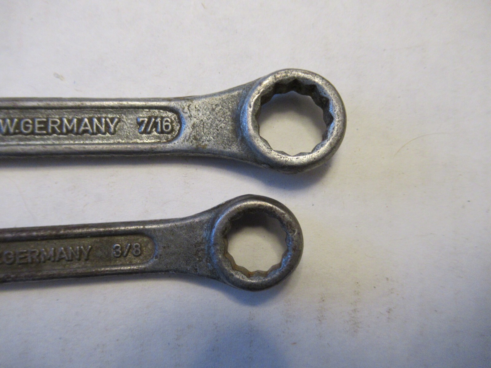 Pair of Globemaster Combination Wrenches 7/16 3/8