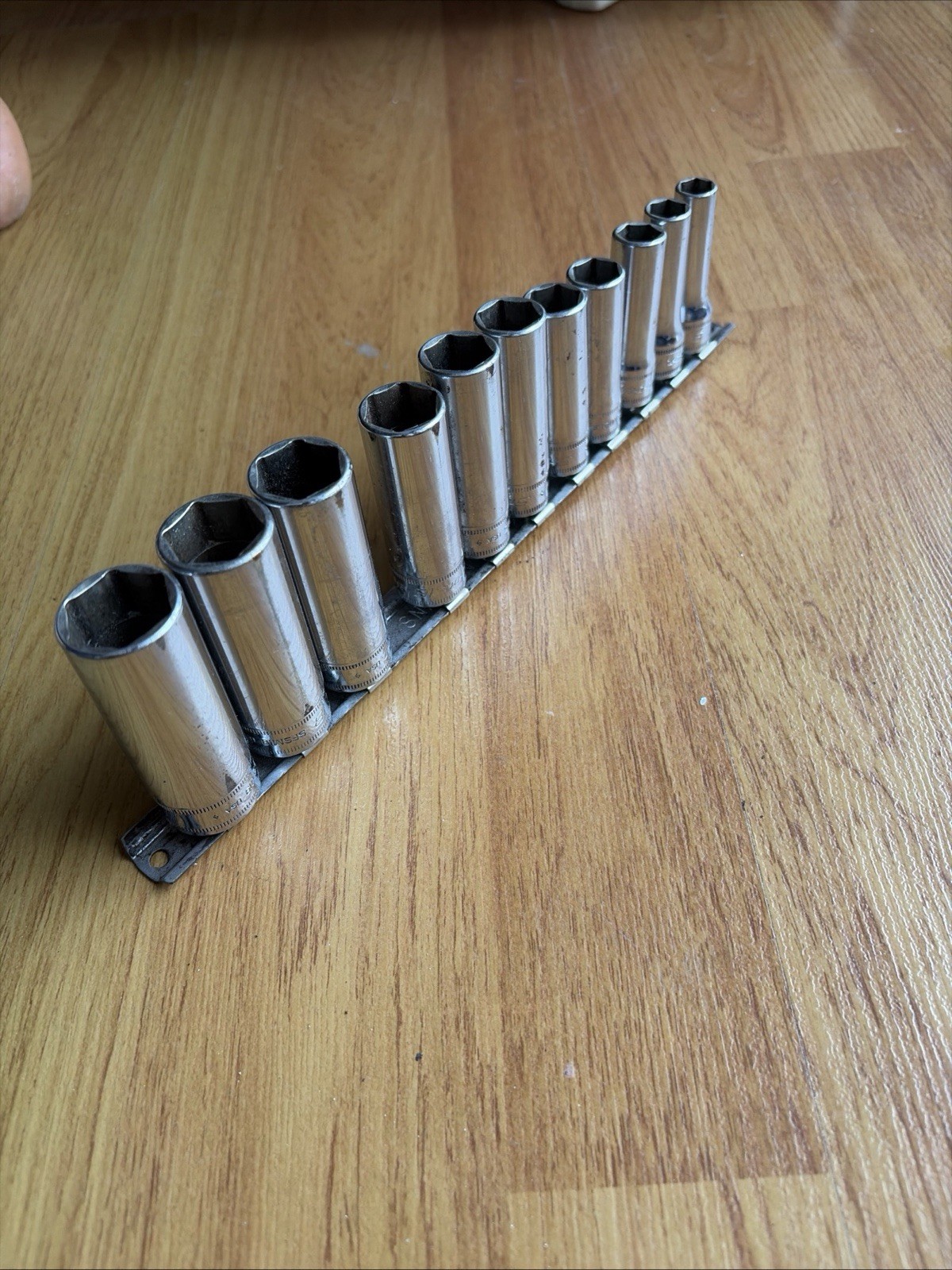 Snap-on 3/8″ Drive Deep Metric 6pt 9-19mm 11 pc Socket Set Mechanic Used Clean