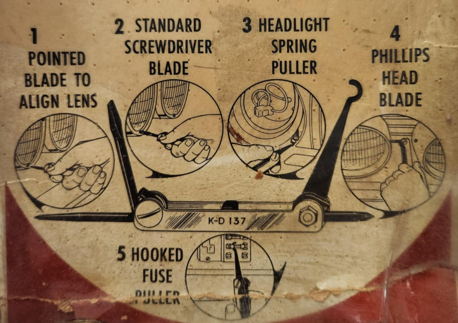 Vintage KD Tools 137 Headlight Fuse Tool Pak