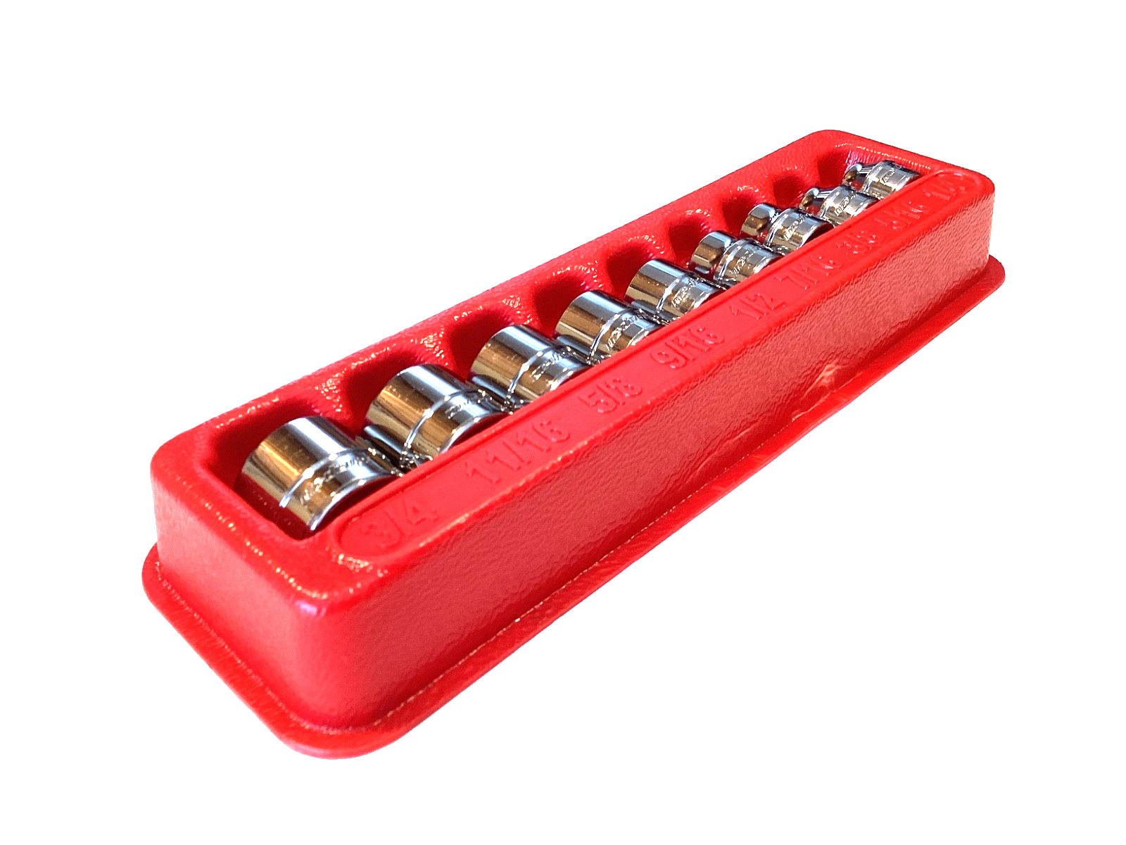 Snap On 209RF 9 Piece 3/8″ Drive 12 Point SAE Low Profile Chrome Socket Set MINT