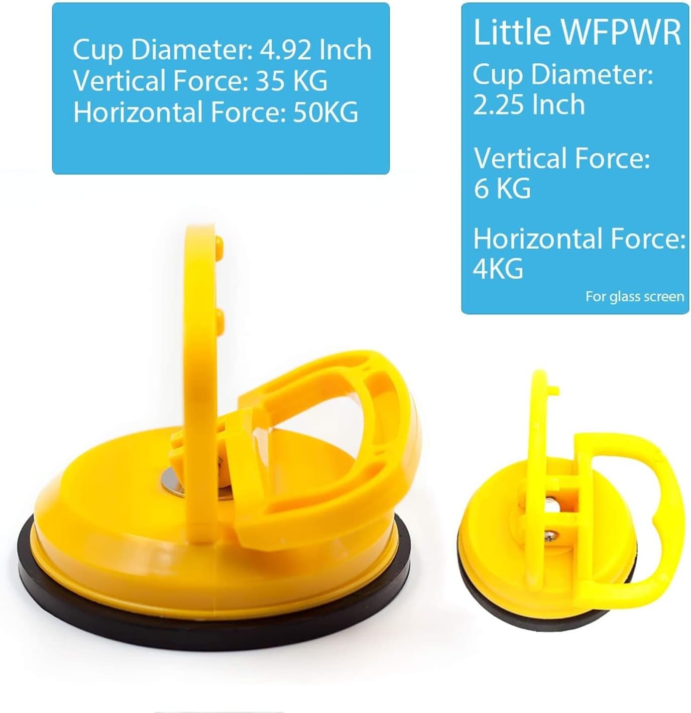WFPOWER Yellow Suction Cup Dent Puller Handle Lifter 5inch / 5inch,
