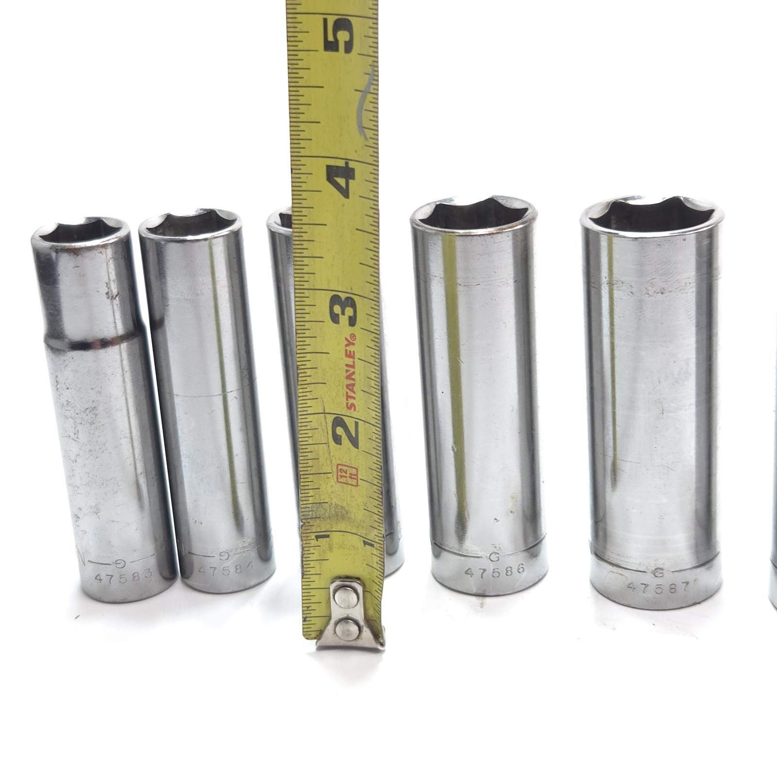 Vintage G Series Craftsman Deep Sockets 6 Point Set Of 6