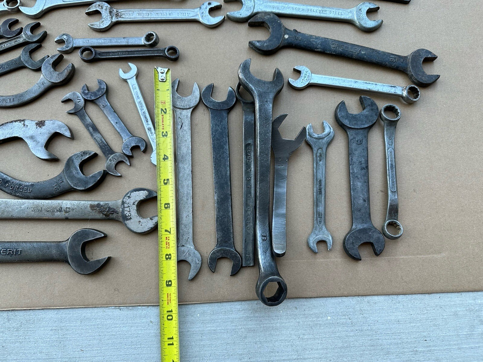 Vtg USA Combo Wrench Mixed Lot SAE Metric 6pt 12pt Deere Shelley Specialty Etc
