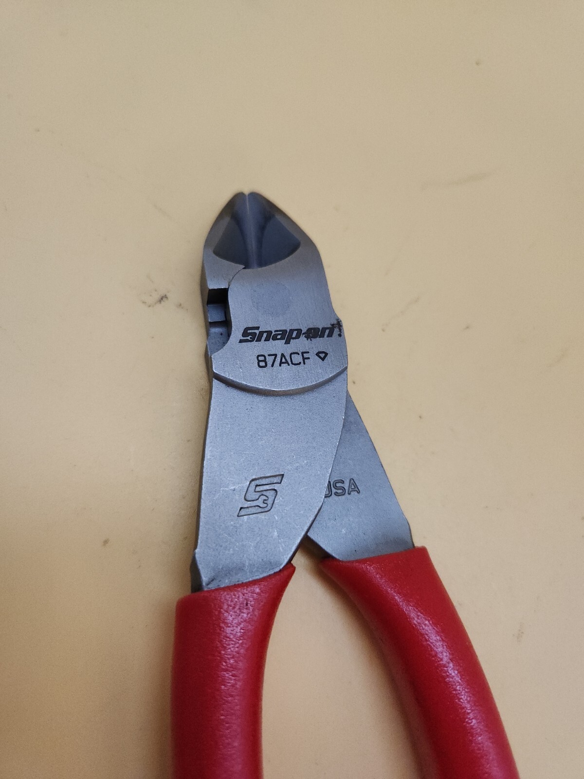 Snap-On Tools RED Soft Grip 7″ VECTOR EDGE Diagonal Cutter 87ACF USA