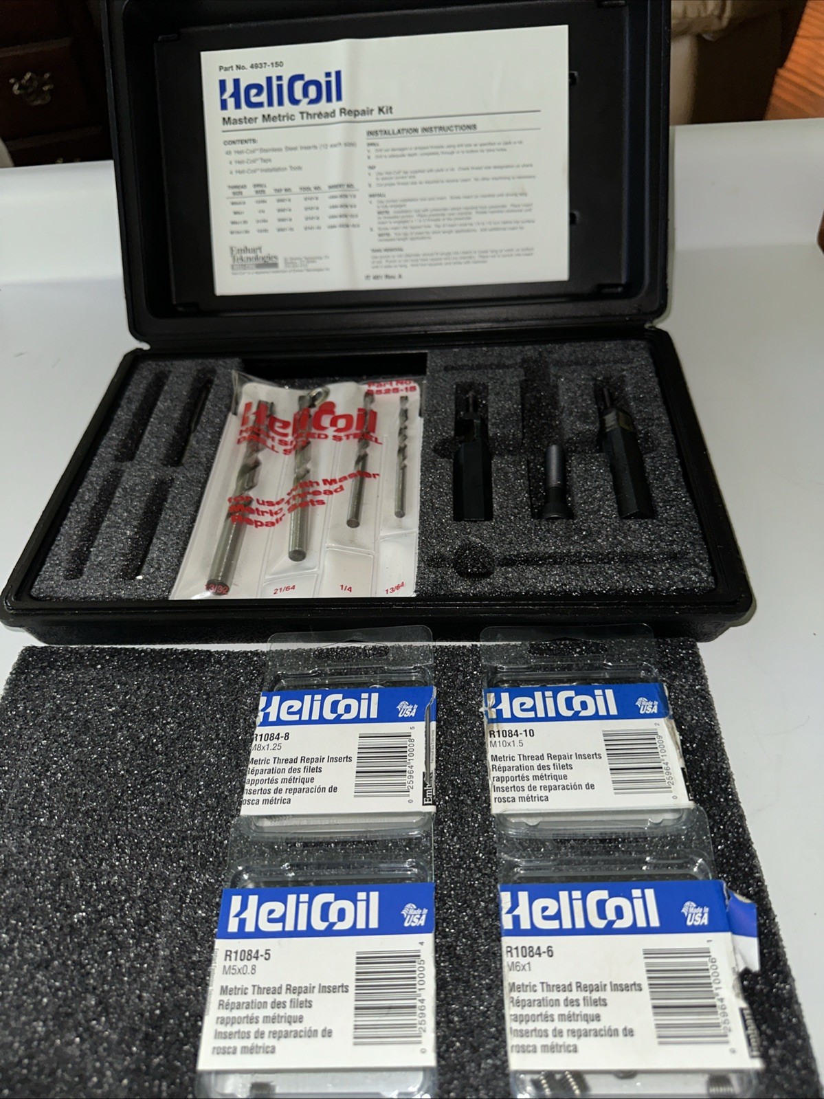 4937-150 Helicoil Metric Master Thread Repair Kit Used See Pictures