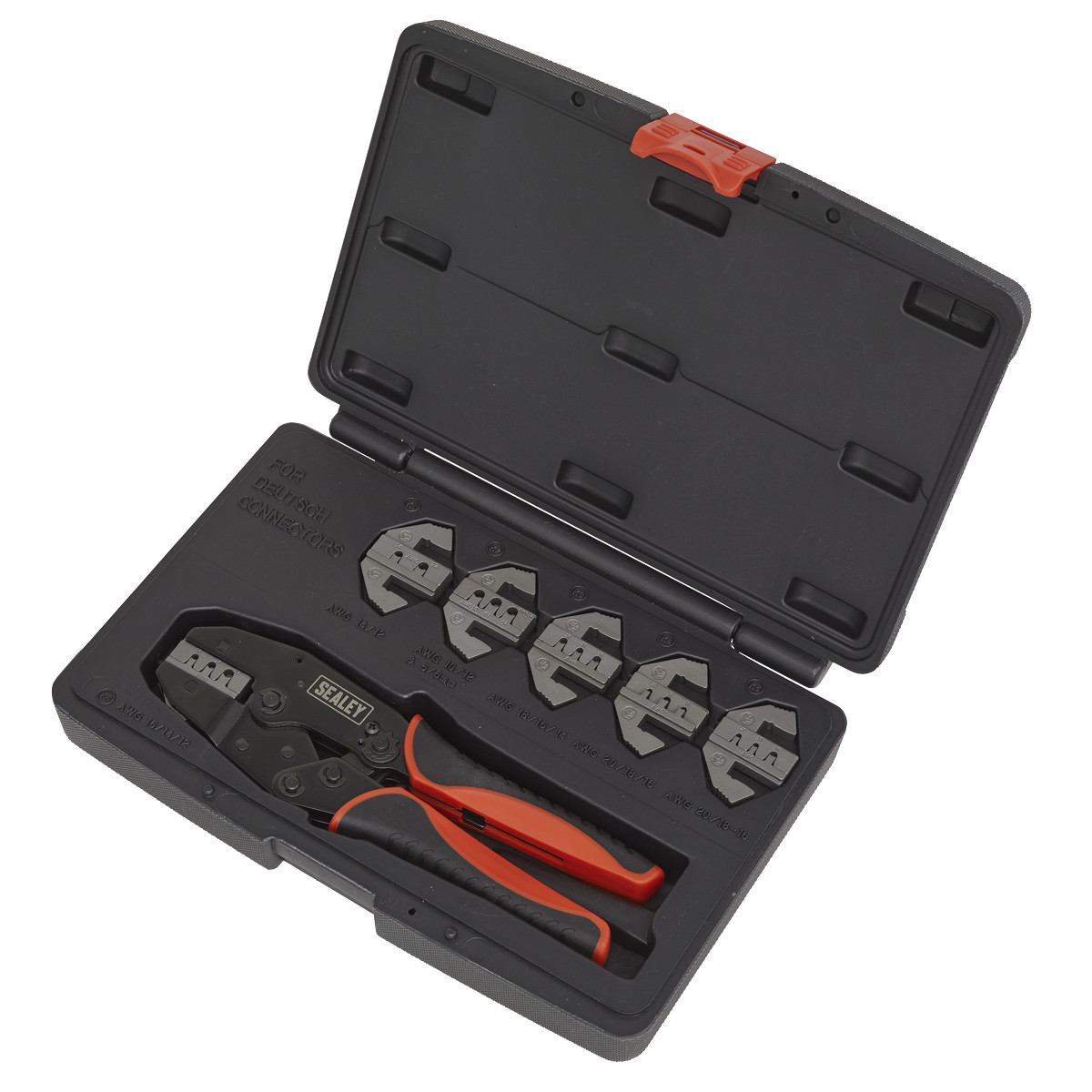 Sealey Deutsch Connector Plier Set With Ergonomic Handle 7 Pieces AK3870