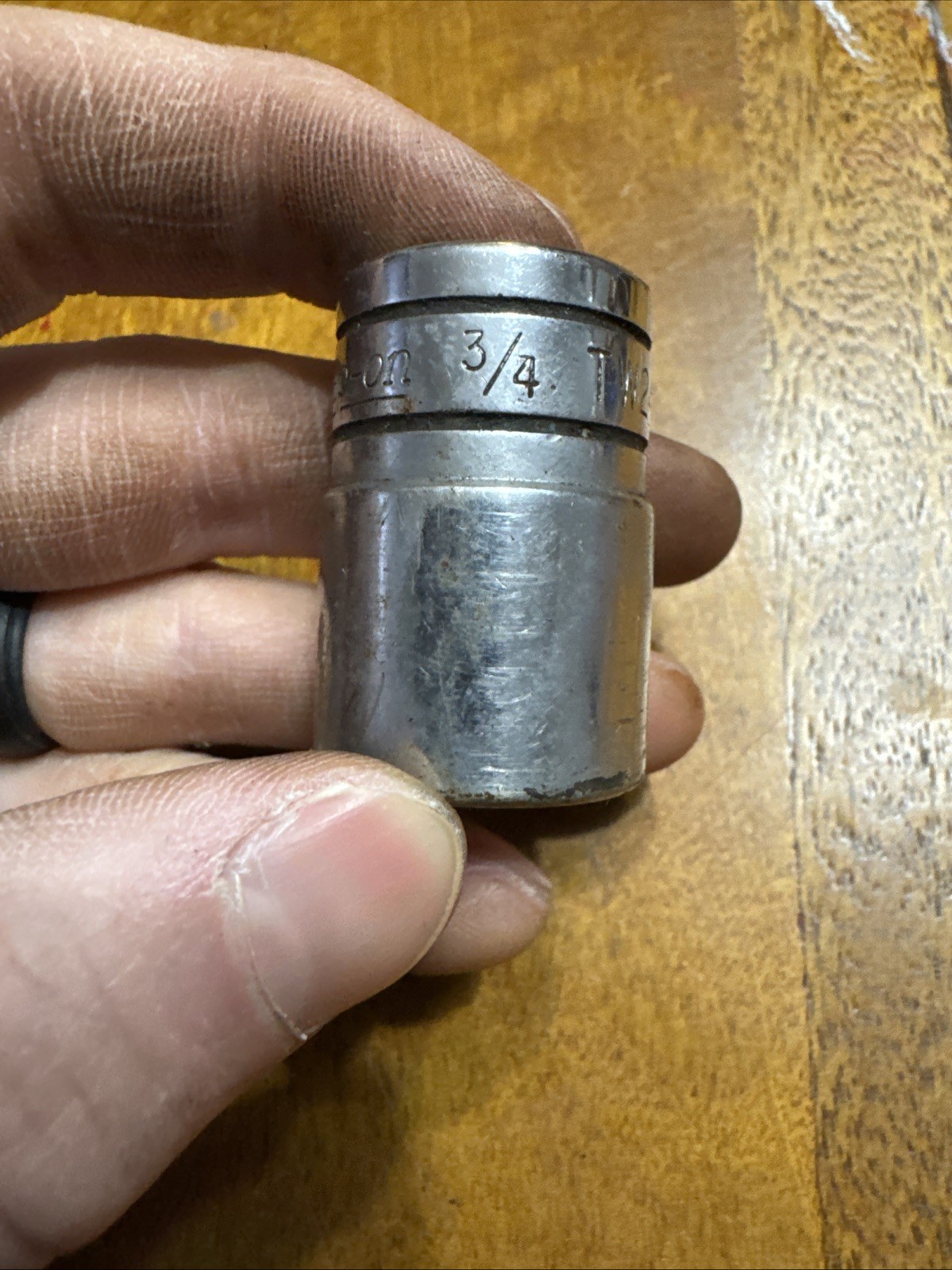 Snap-on Tools SW241 3/4″ SAE 1/2″ Drive 12-Point Shallow Chrome Socket USA #134