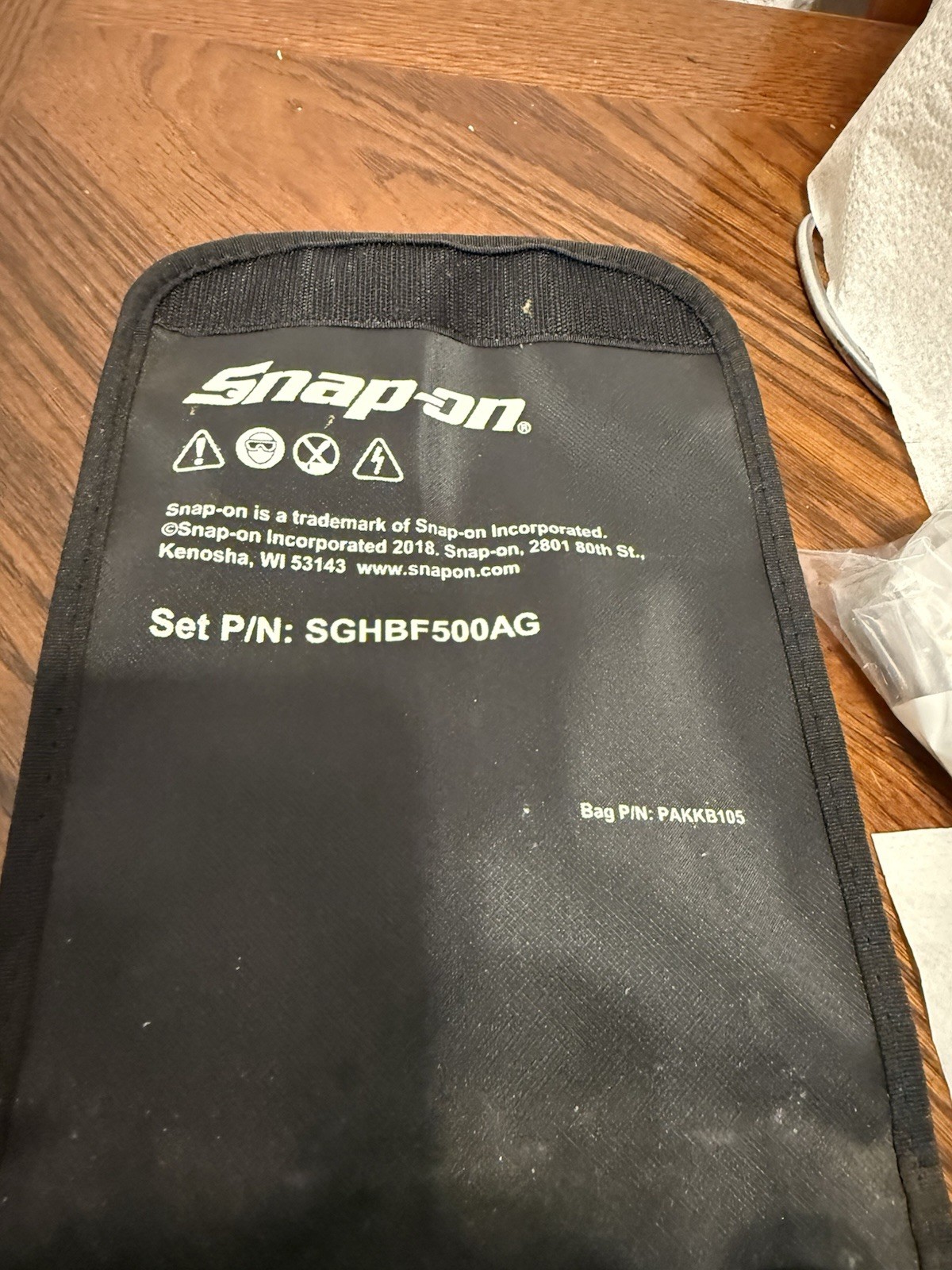 Snap on tools Green 4 pc file handle set with pouch SGHBF500AG NEW