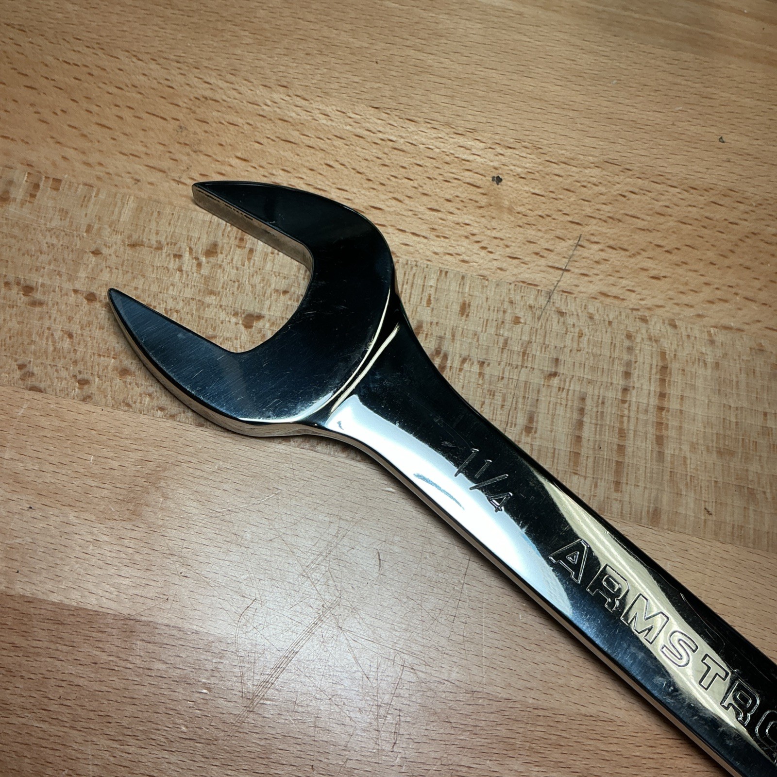 Armstrong Tools 27-840 USA 1-1/16″ SAE Full Polish Four Way Open Angle Wrench