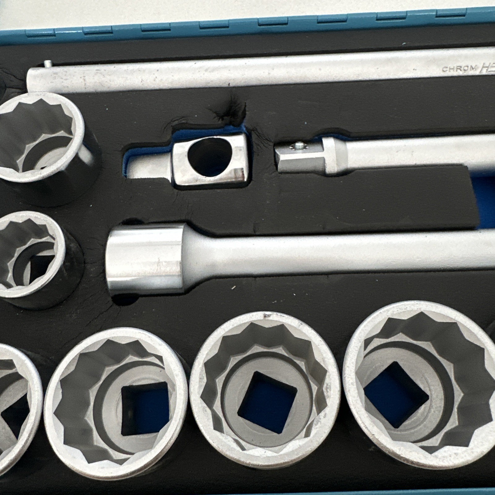 Hazet 1000AZ Socket Set 12 Pt SAE Socket 21 Pc. Set 3/4″ Drive W/ Metal Case New