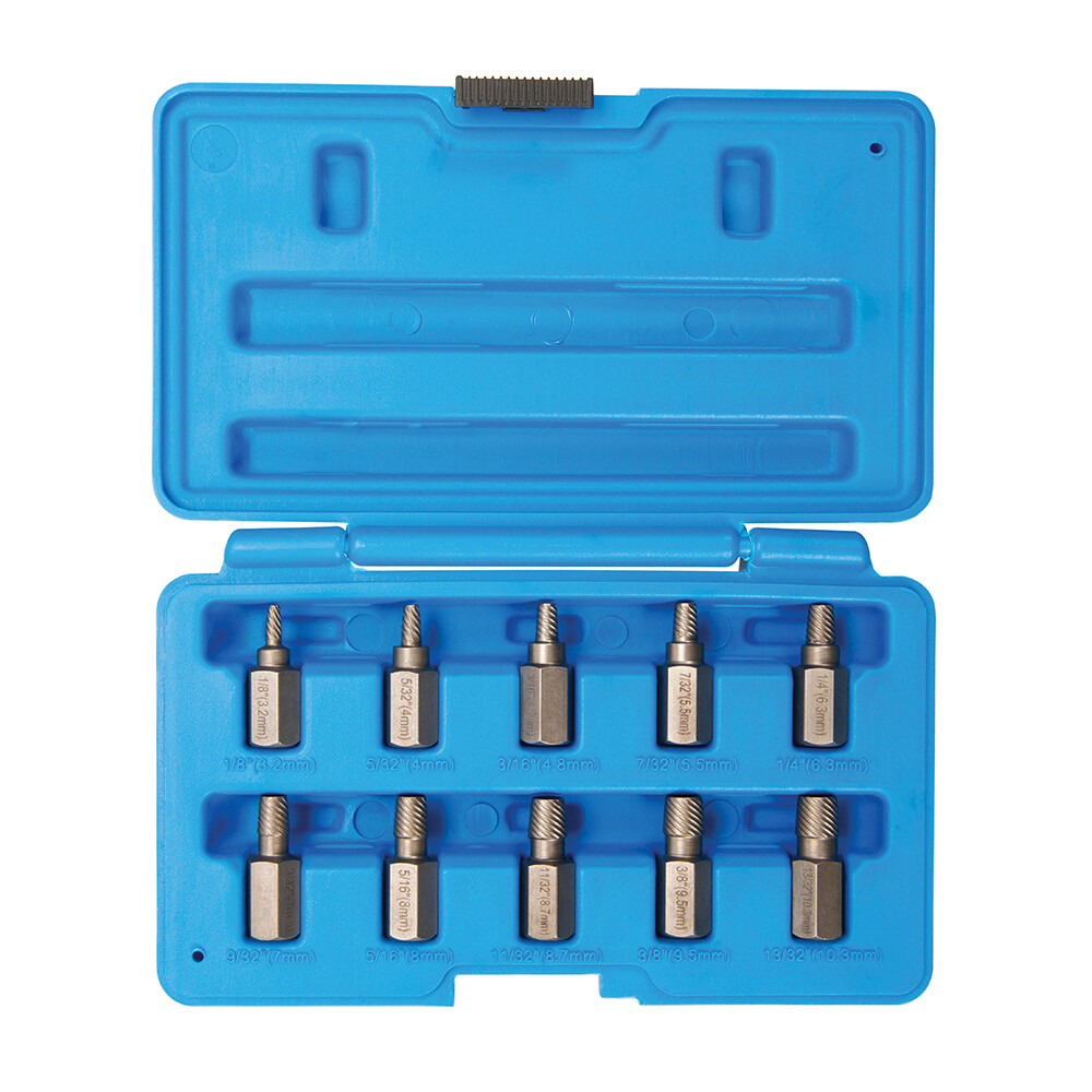 Screw Extractor Tool Set 3.2mm – 10.3mm Silverline 10 Piece High Torque Damaged