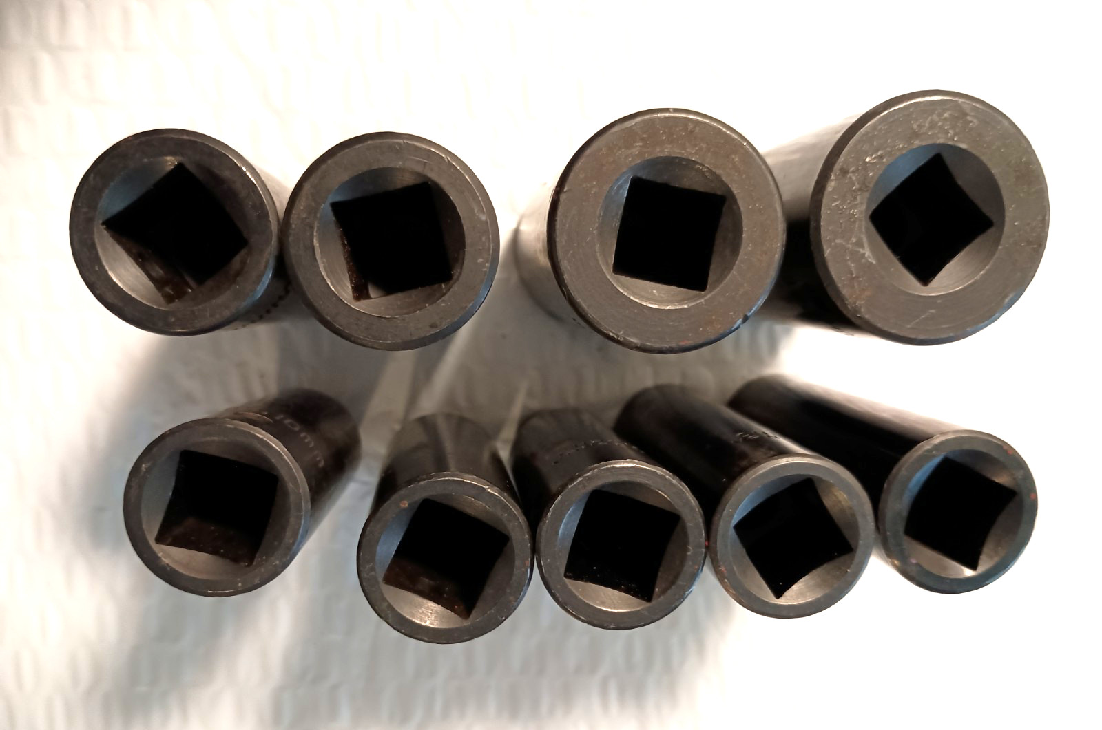 CHROME VANADIUM, 9 PC 1/2″ DR IMPACT SOCKET SET, 9 PCS. 10MM. to 24MM., 3″ DEEP