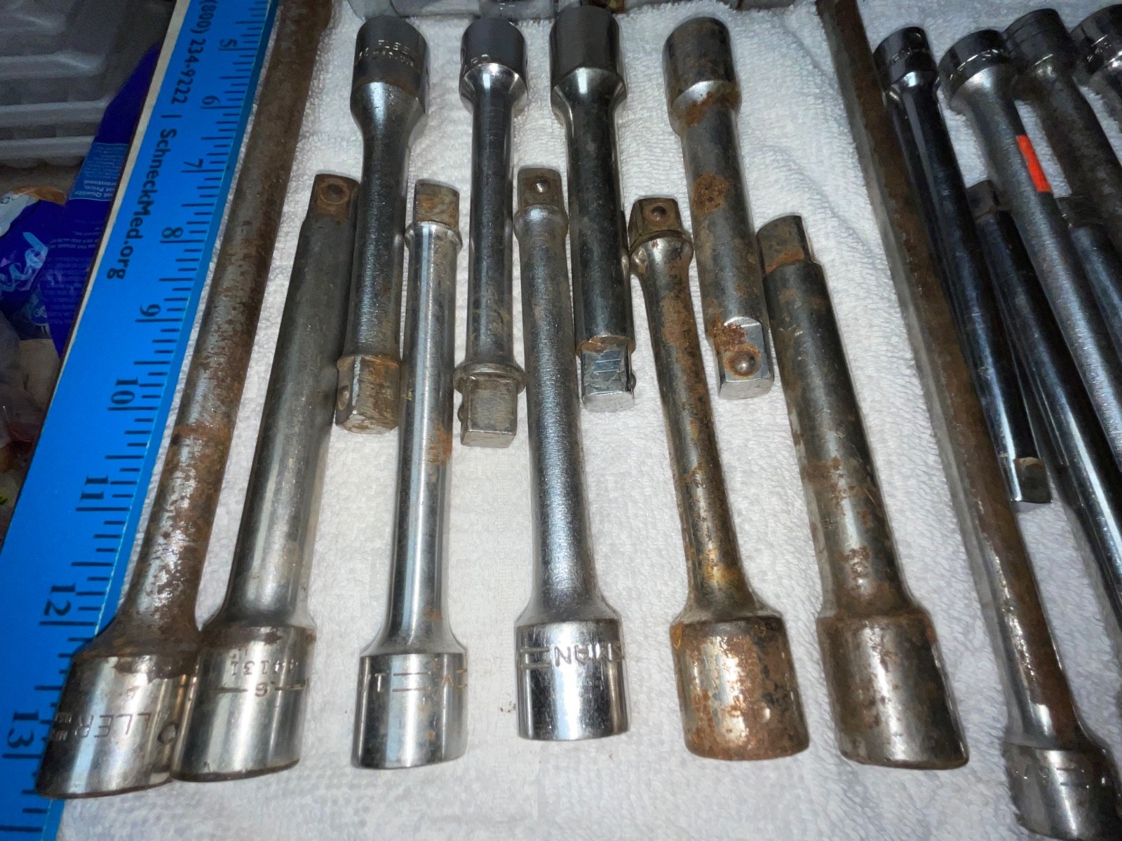 Lot of 55 Assorted Socket Extensions Various Sizes and Brands See Photos