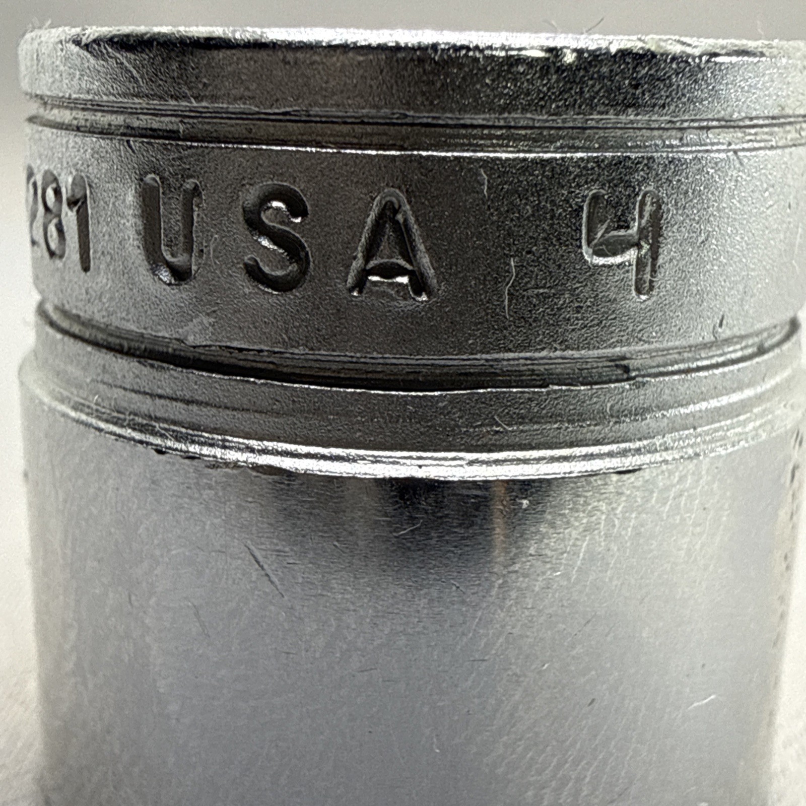 Snap-on Tools 3/8″ Drive 7/8″ SAE 6 Point Shallow Chrome Socket FS281 USA #152