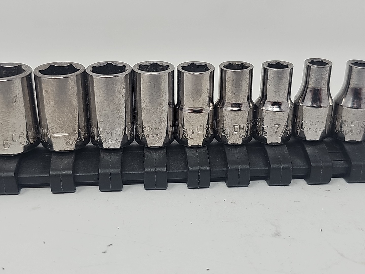 Craftsman 1/4″ Drive 6 Point Sockets G2 Series SAE 5/32” – 9/16” Lot Of 11