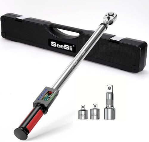 Seesii 1/2″&3/8» Digital Torque Wrench Combo 3/8″ 0–220 Nm & 1/2» 17-340 nm