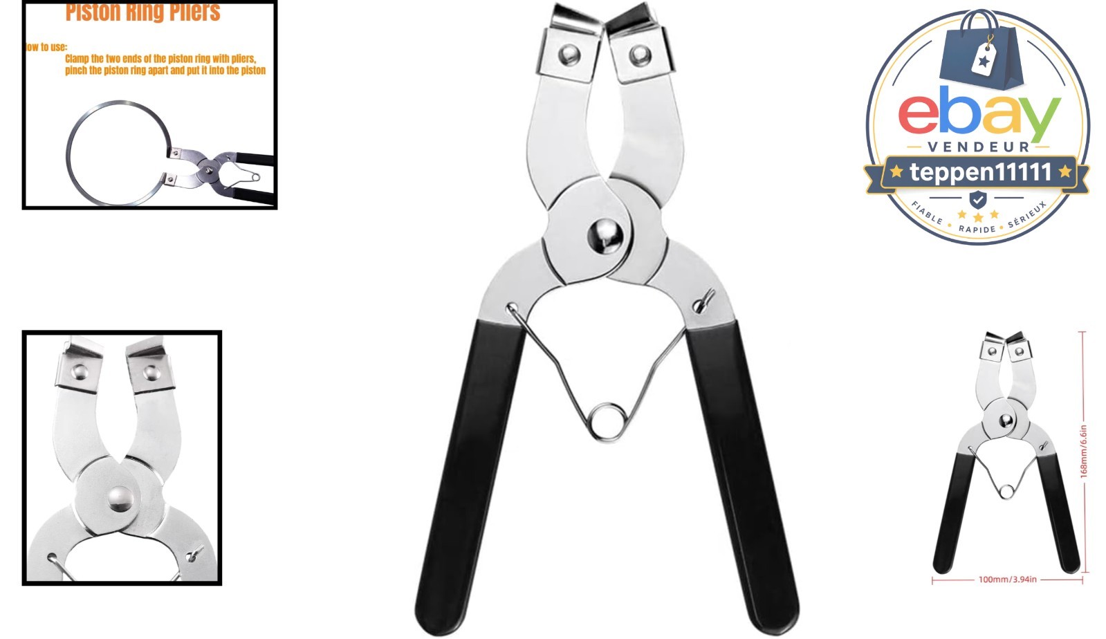 Piston Ring Installer Adjustable Engine Pliers Expander Tool