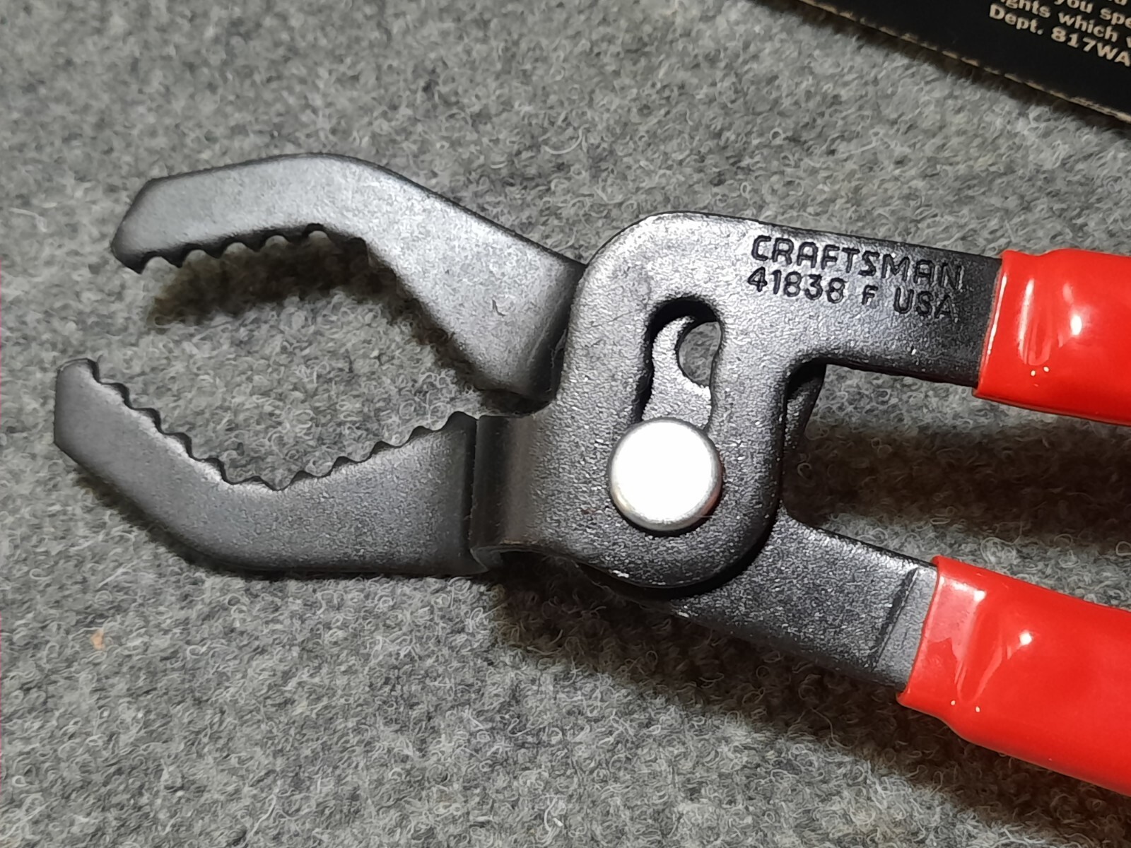 NOS Craftsman USA 41838 F Adjustable «Shark Tooth» Radiator Hose Pliers RARE