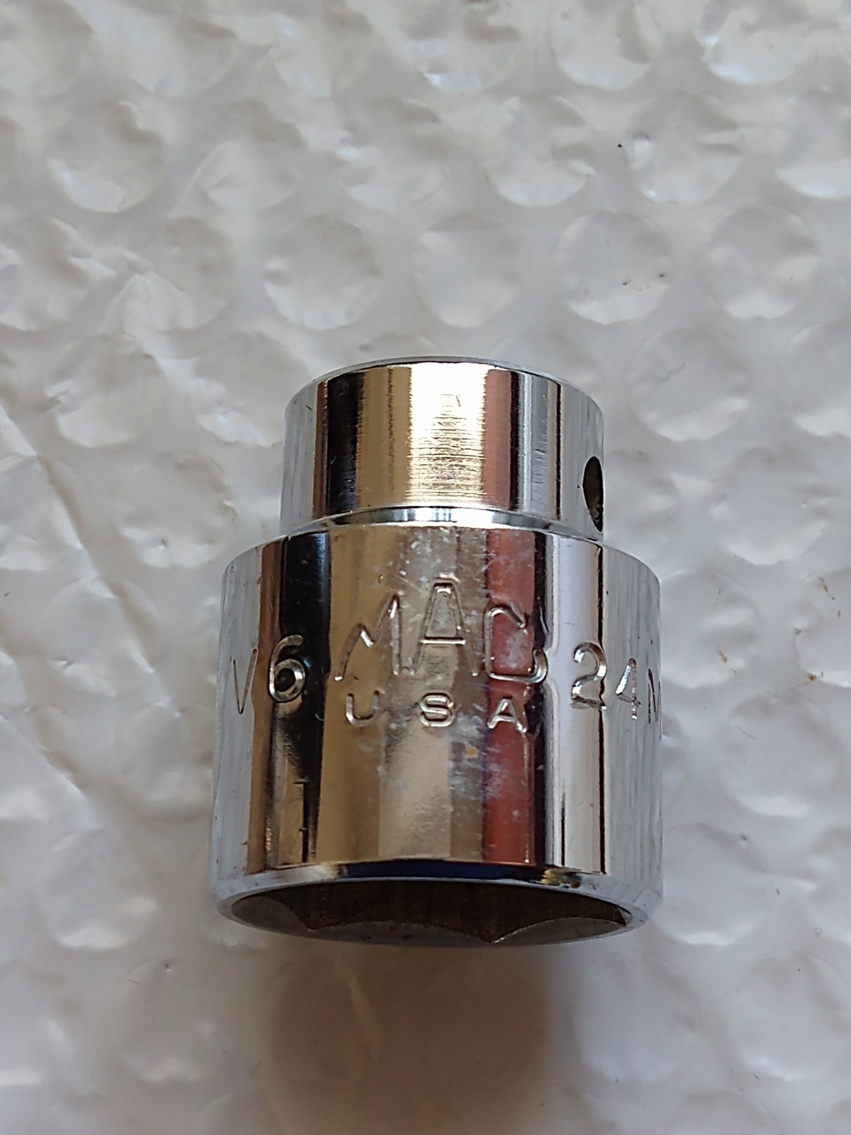 MAC TOOLS V6-24MM, 1/2″ DRIVE, 24MM. SOCKET, SHALLOW, 6 POINT.