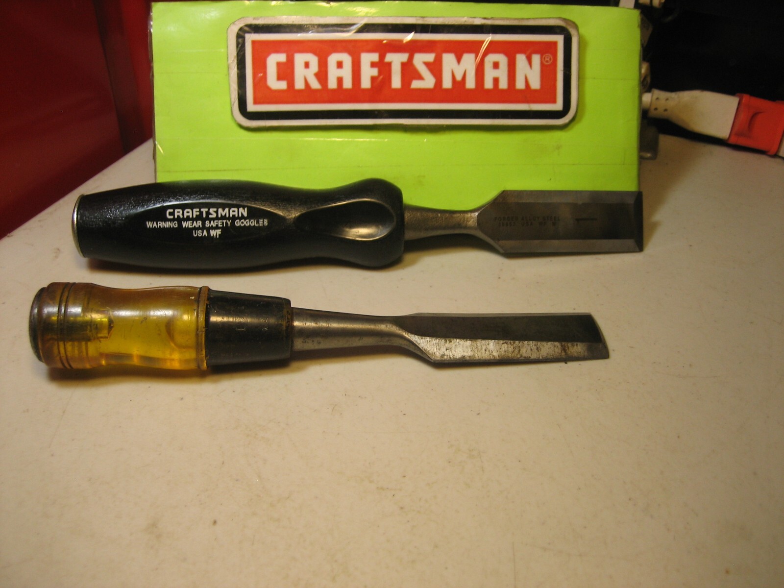 CRAFTSMAN 1″ STRIKING Wood Chisel PLUS EXTRA BOTH USA
