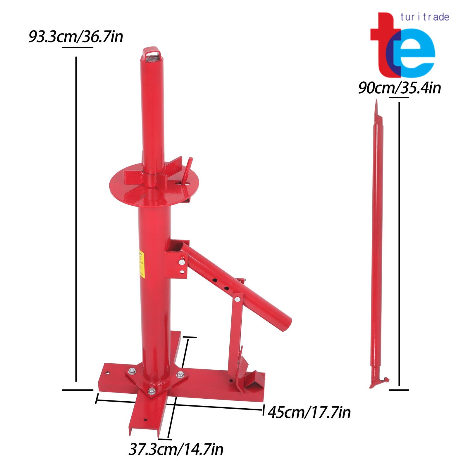 Portable Hand Tool Tire Bead Breaker Manual Tire Changer For 8” to 16” Tire