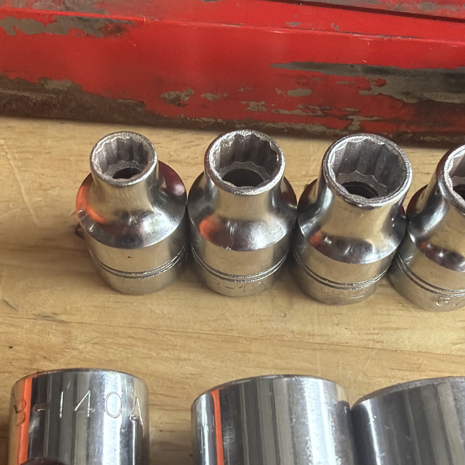 Williams Tools SAE Shallow Socket Set 3/8″ Drive W/ Extras 17pc WSB-1 Vtg USA