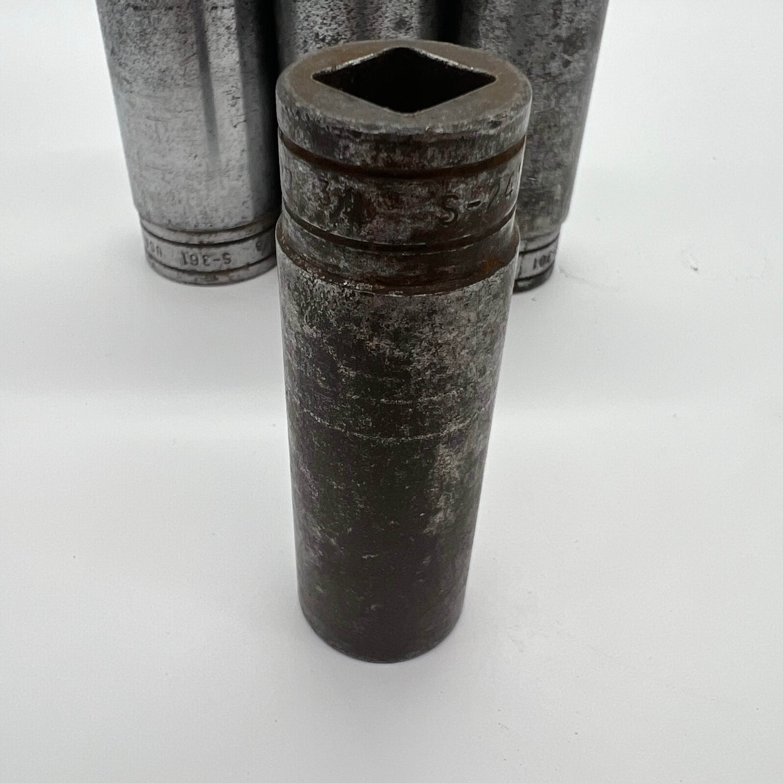 7 Vintage Snap-on Deep Socket 1/2 Driv S-201 S-341 S-361 S-301 S-241 S-261 S-101