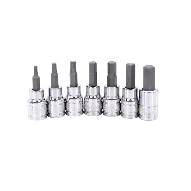 Kobalt 7-Piece 3/8-in Drive Hex Bit Driver Socket Set Metric 81722 NEW