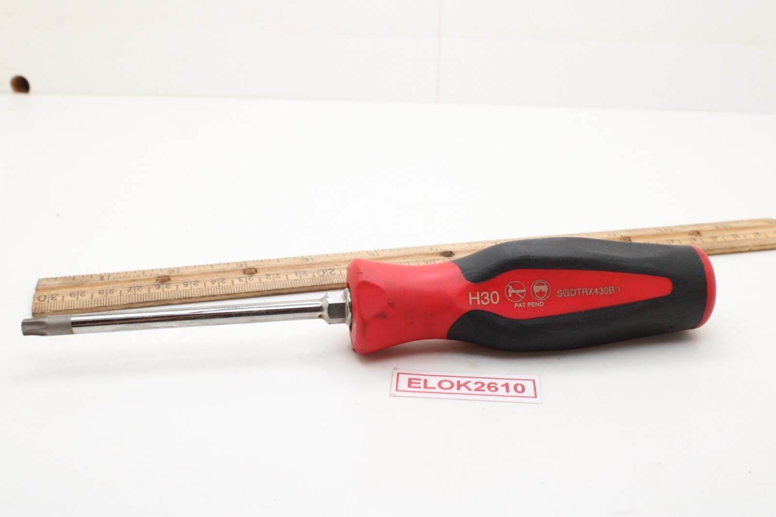 Snap-on SGDTRX430B H30 Tamper Torx Red/Black Soft Grip Screwdriver USA