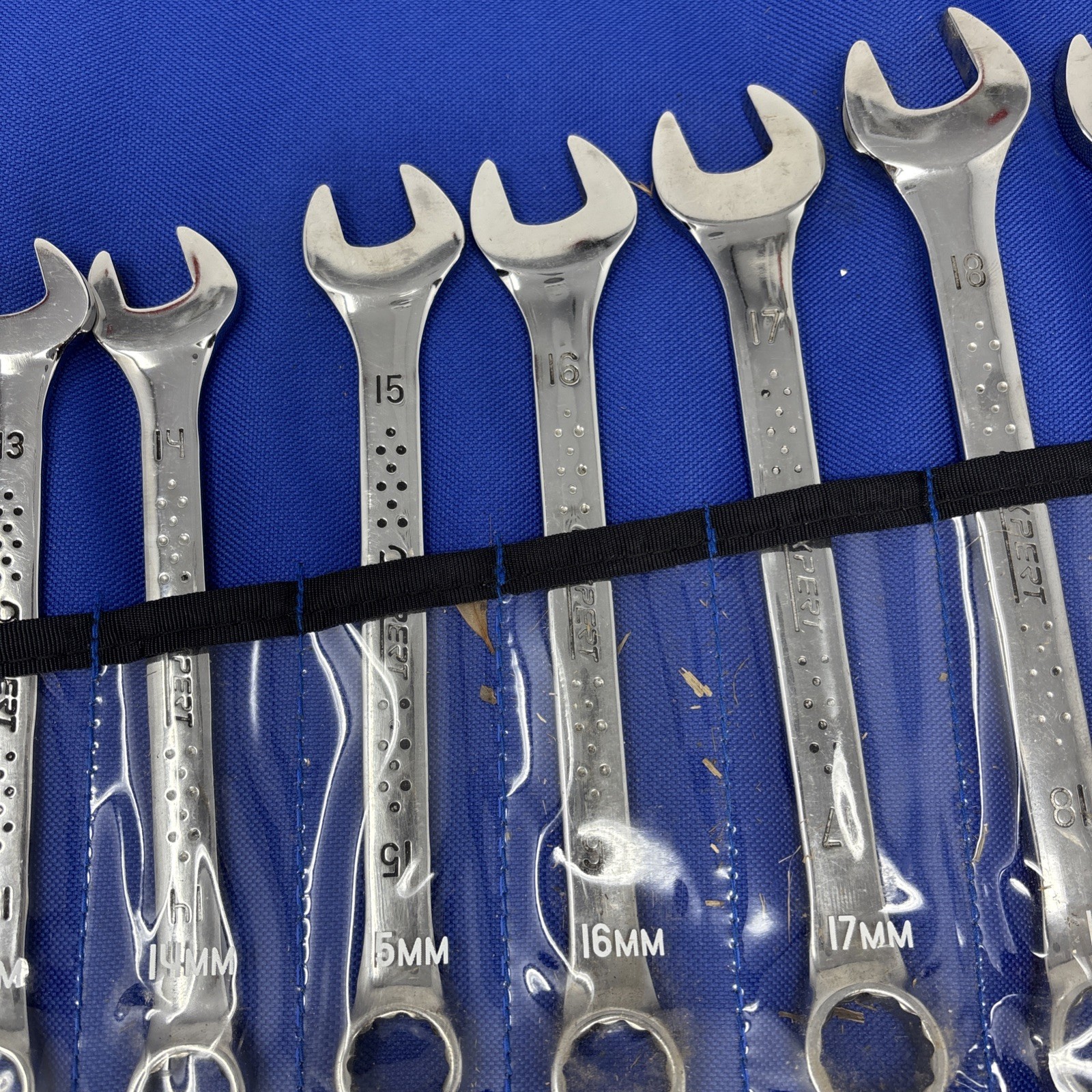 Expert Tools E110313- US 17 Pcs Metric 12 Pt Combination Wrench Set W/ Pouch