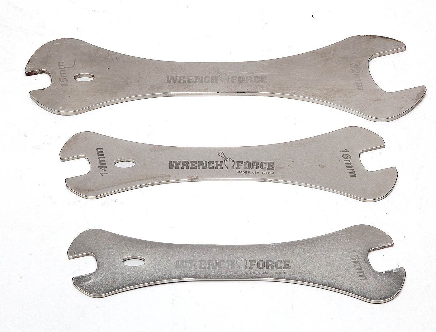 Lot of 3 Wrench Forces Combo Wrenches 13/15mm, 14/16mm & 15/32mm Bicycle