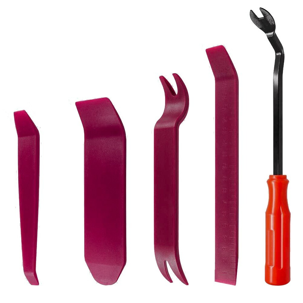 Set 5 Door Pry Panel Car Trim Removal Tools Clip Plastic Fastener Remover Trucks