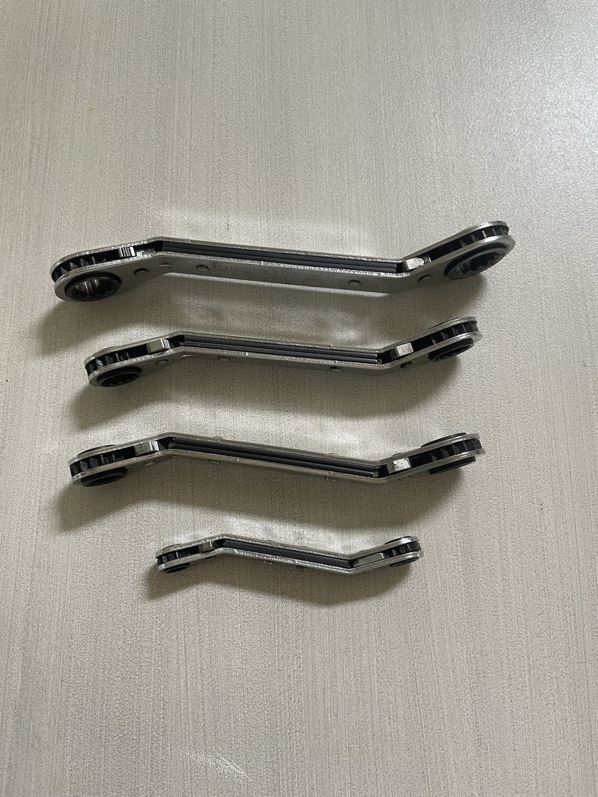 Blue Point Metric Offset Ratcheting Double Box End Wrench Set 78 1112 1314 1517