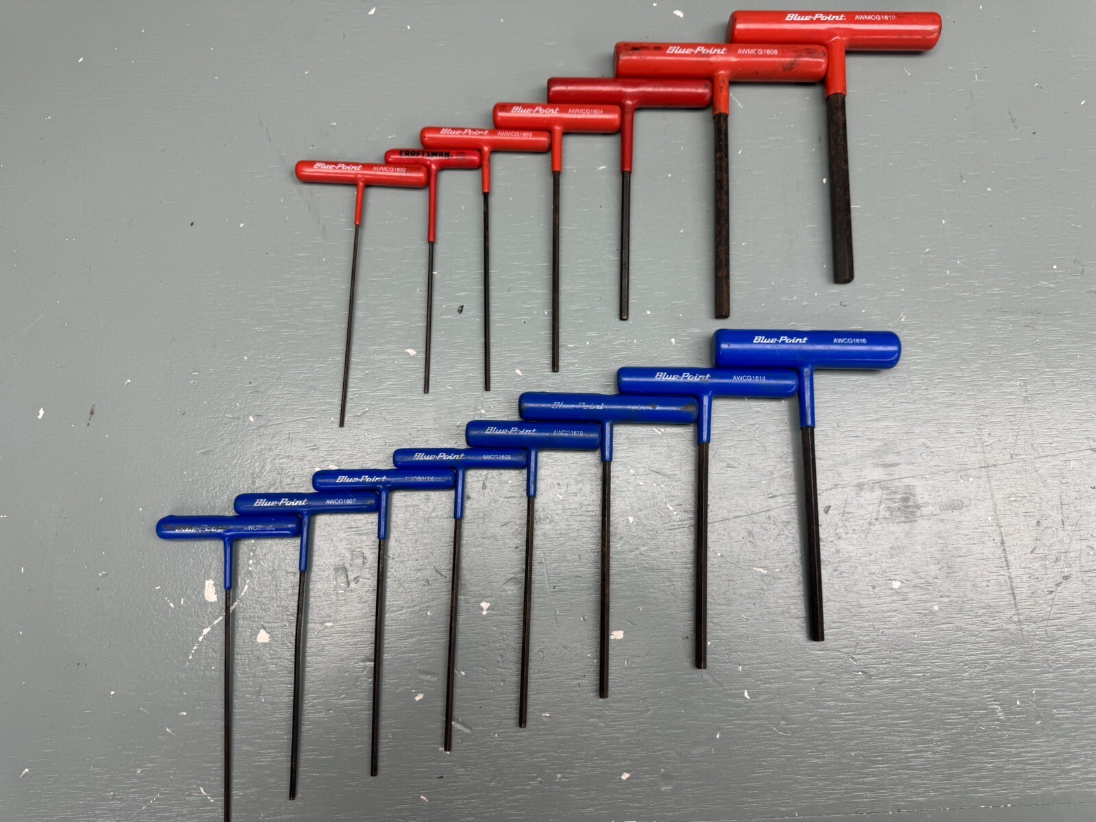 Blue-Point Tools USA 15 PIECE T-HANDLE HEX KEY SET SEE PHOTOS