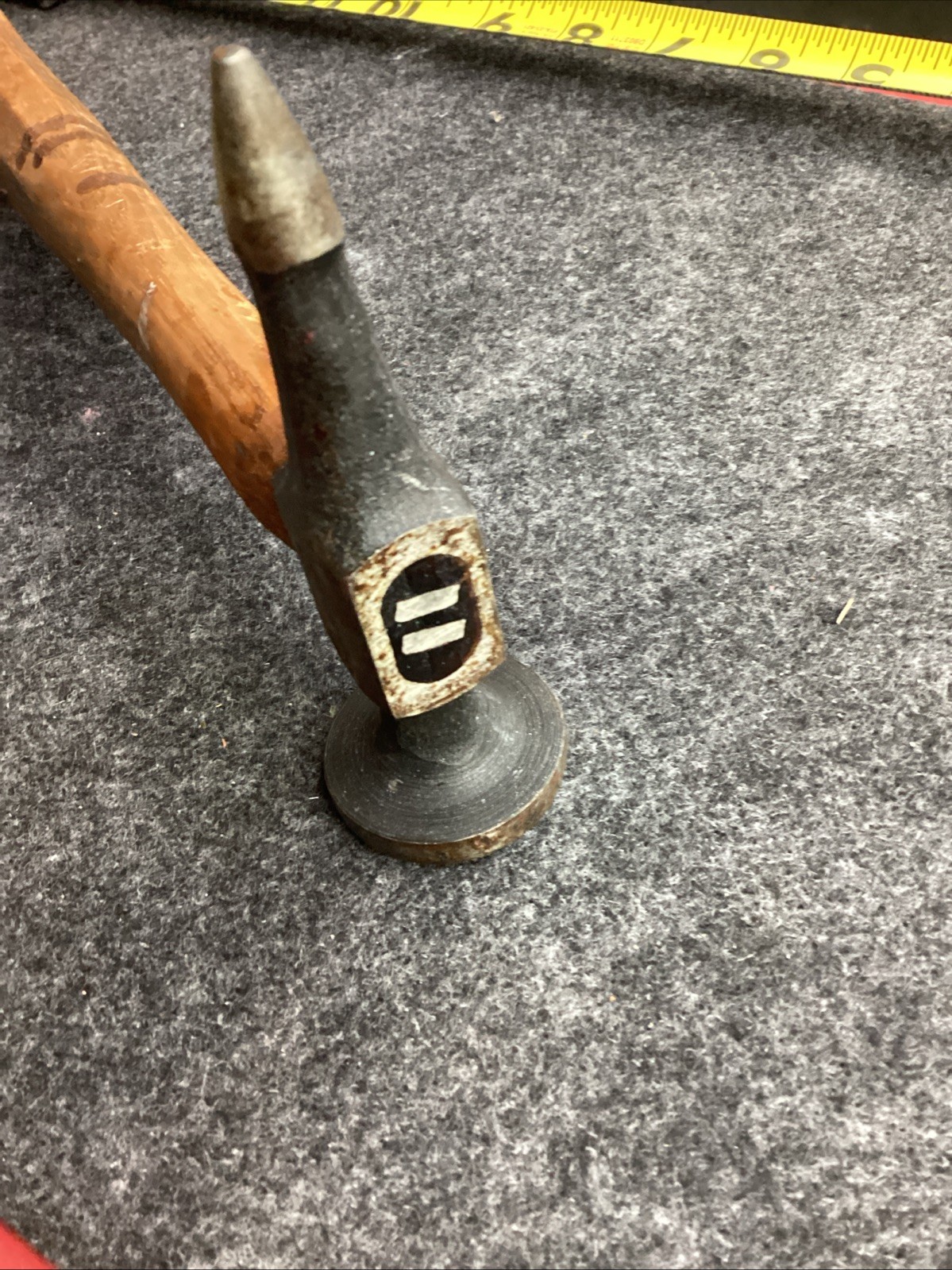 Vintage Snap On Tools BF6118 Auto Body Wood Handle Short Pick Hammer