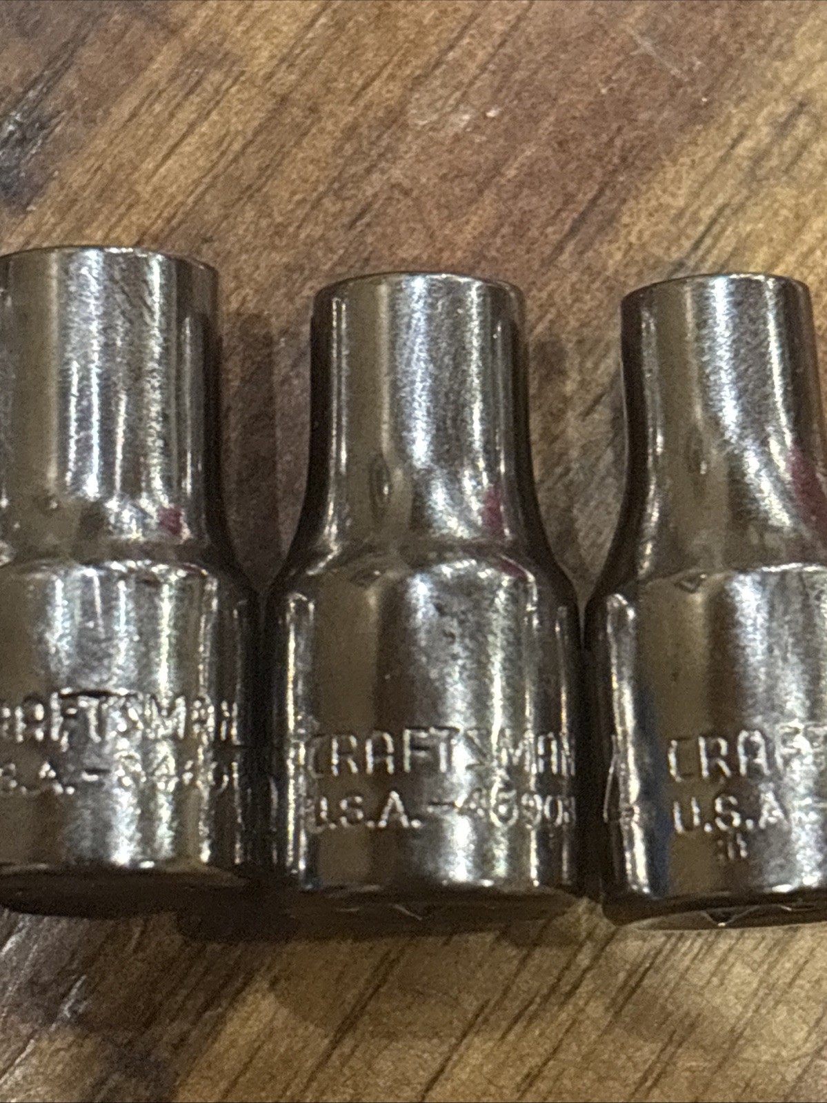 Craftsman 1/4” Laser Shallow Socket Set 4mm – 14mm 1/4” Drive 6pt 12pc USA NOS
