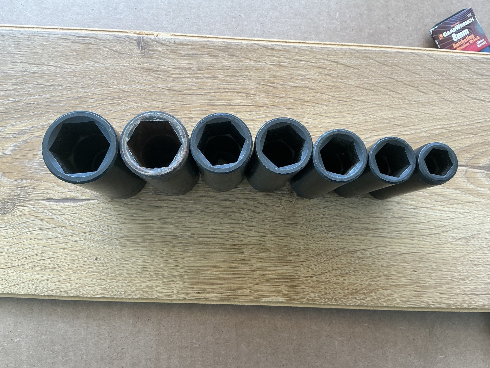 Truecraft (7) 1/2″ drive metric deep impact sockets. 26,24,22,21,19,17,14