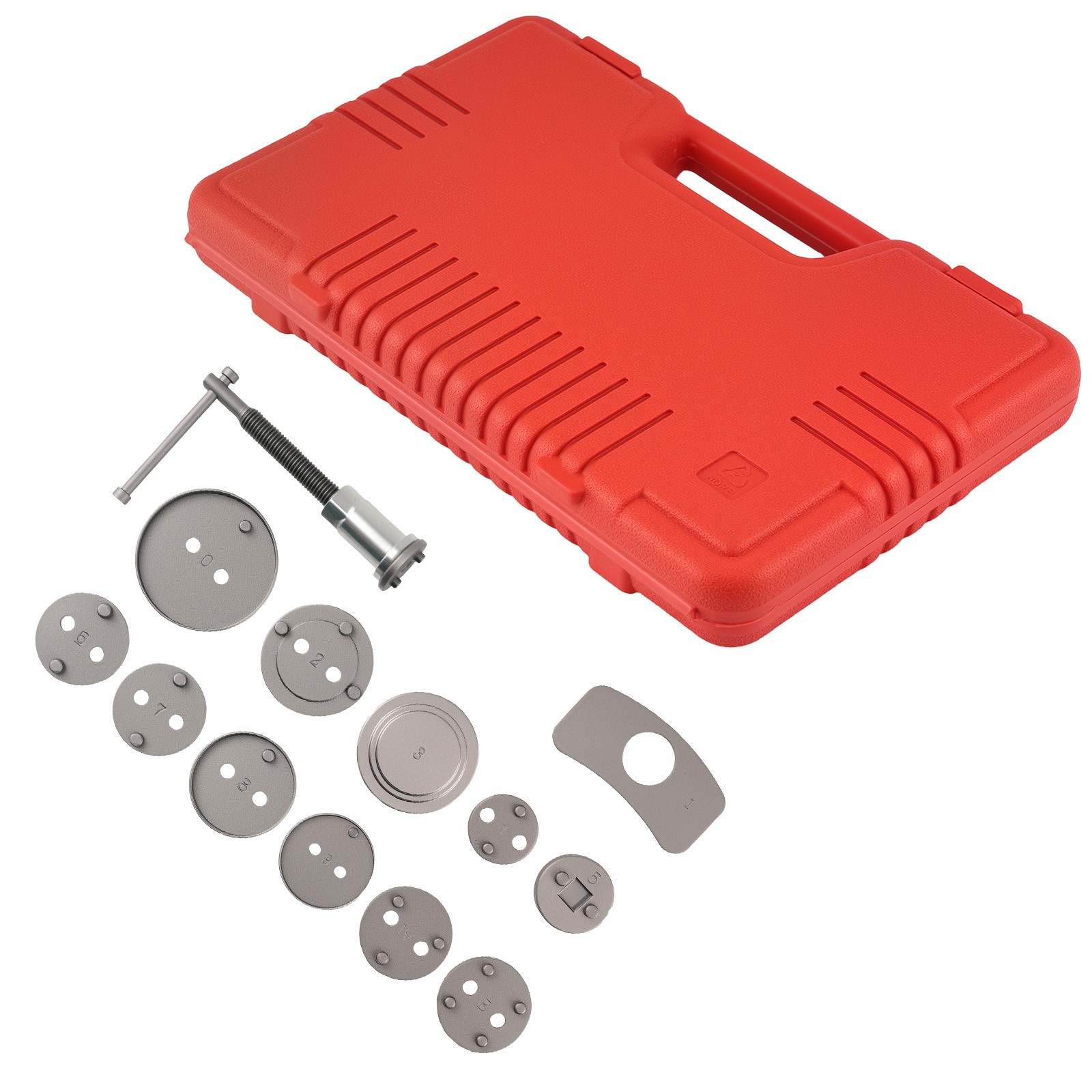 Brake Caliper Tool Kit for Vehicle Disc Brake Service with Storage Case