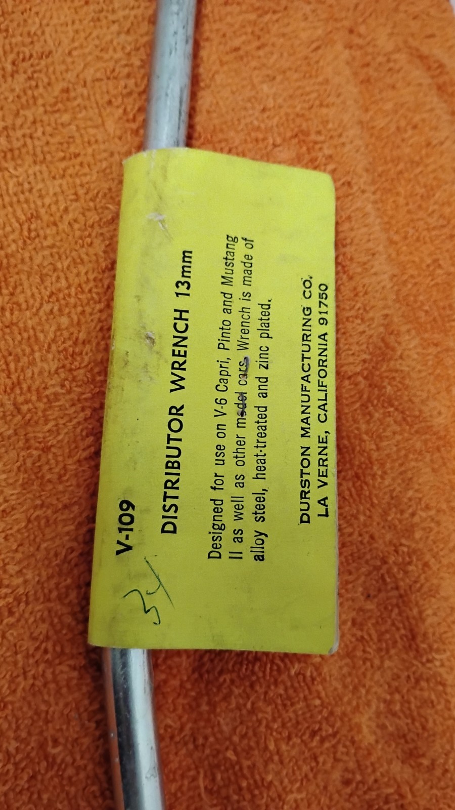 NOS VIM Tools V-109 Distributor Wrench 13mm V-6 (Capri-Pinto-Mustang II).