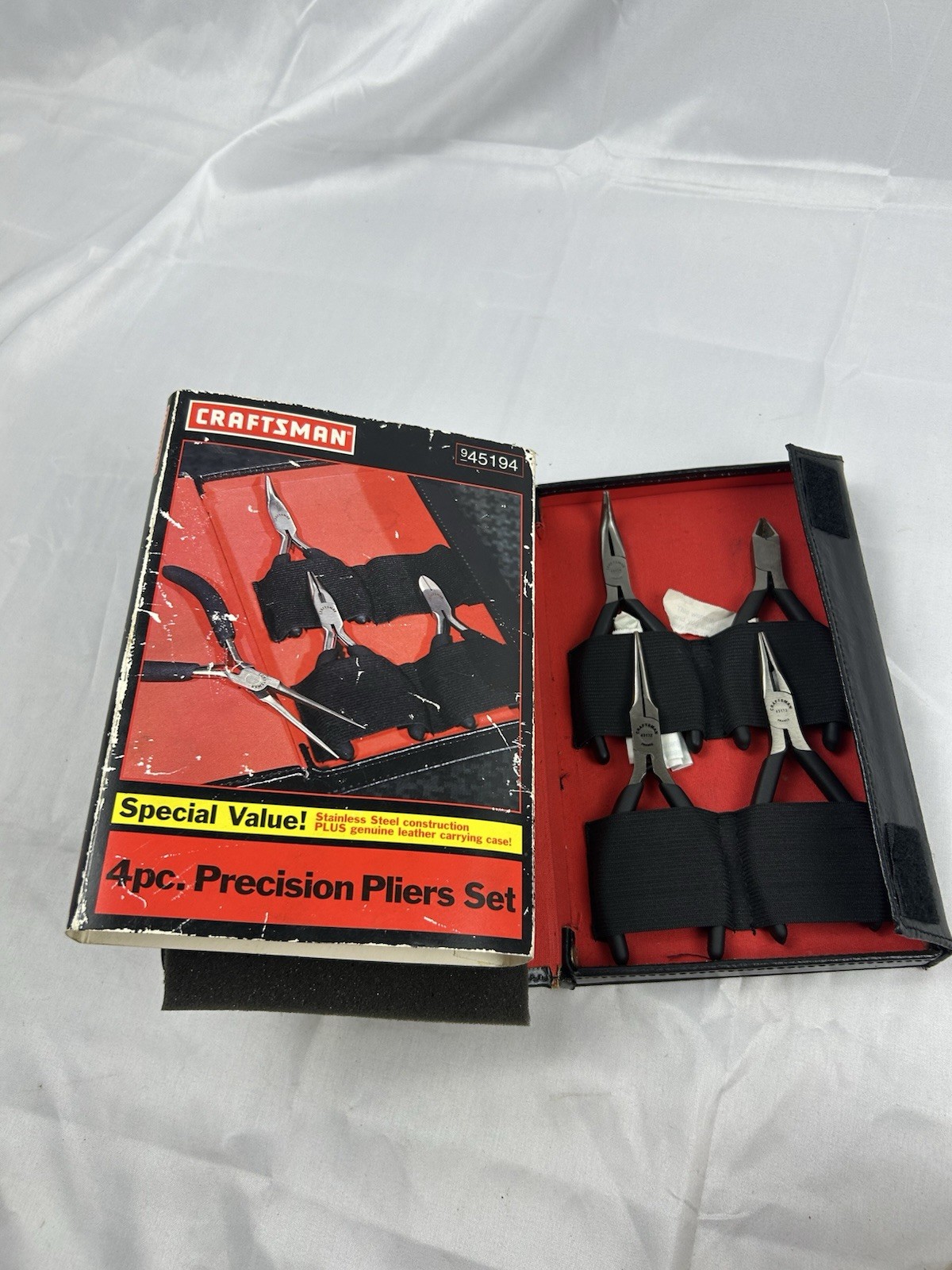 Very Rare Mint Craftsman France Spring Loaded Pliers Set 4pc No 9-45194