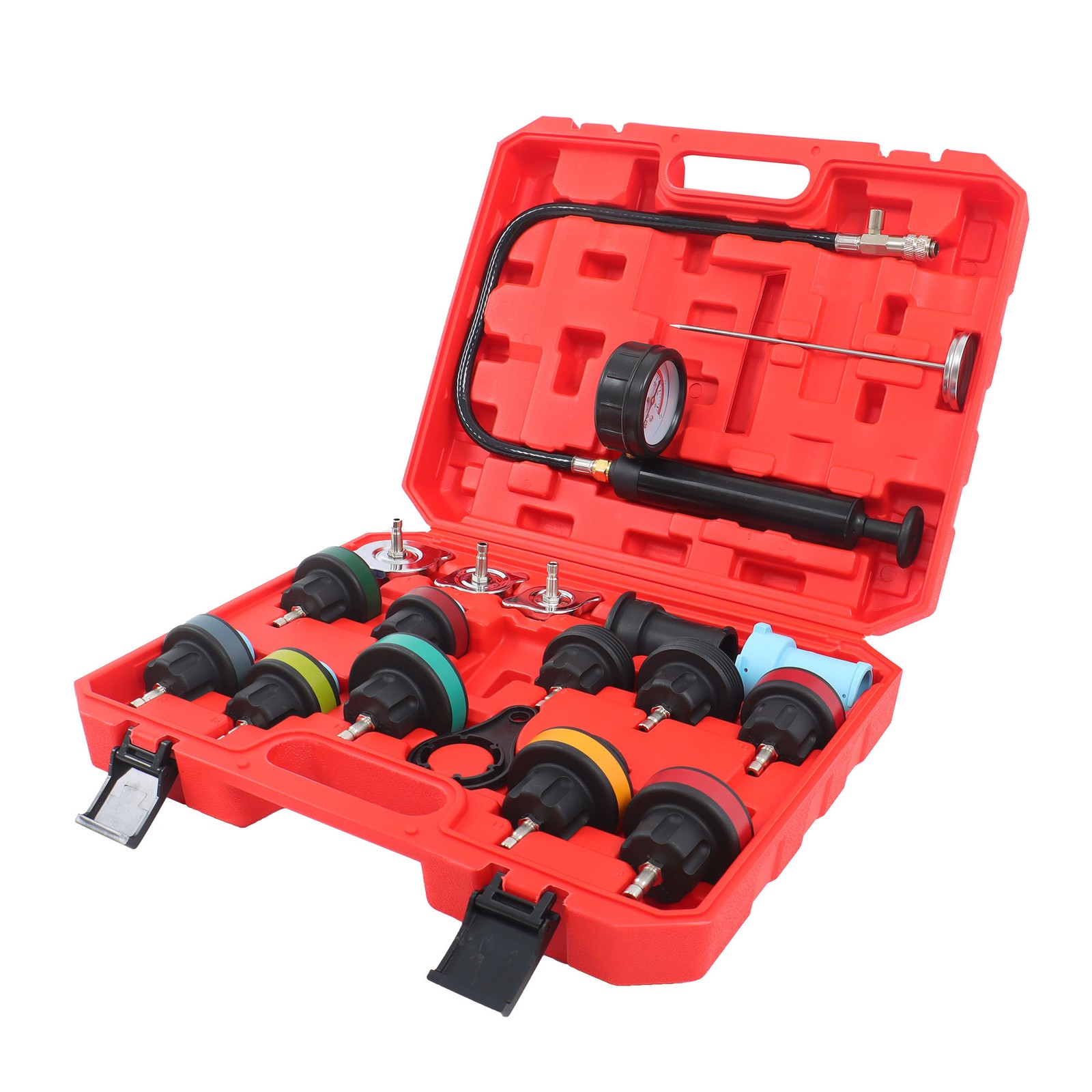 Water Tank Leak Adapter Set 18pcs Radiator Cooling System Pressure Tester Kit