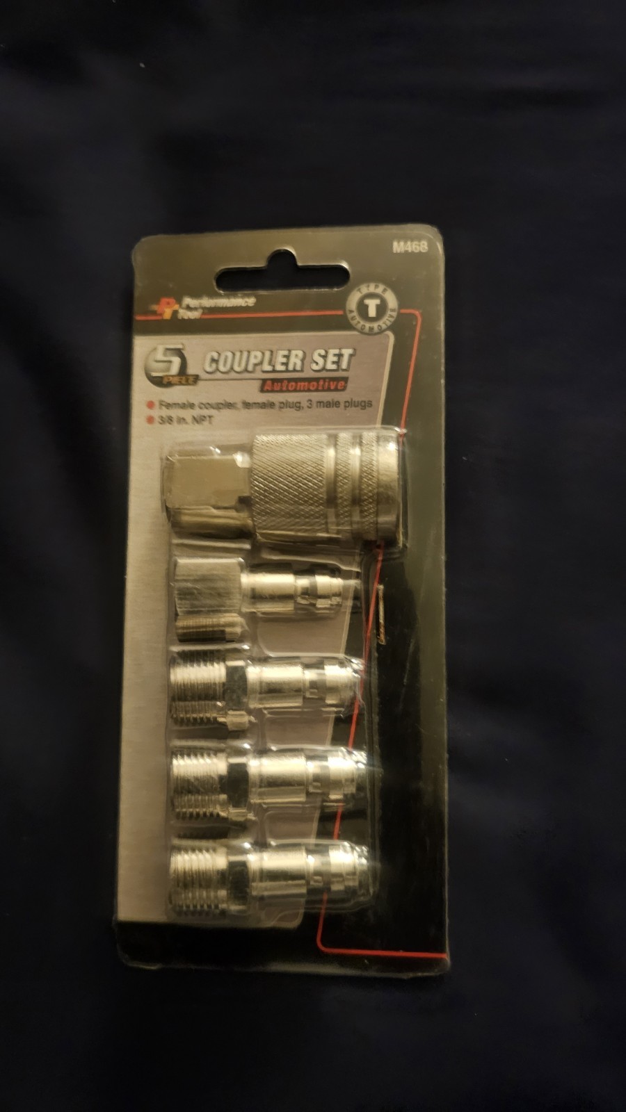 Performance Tool 5 Pc Coupler Set 3/8″NPT