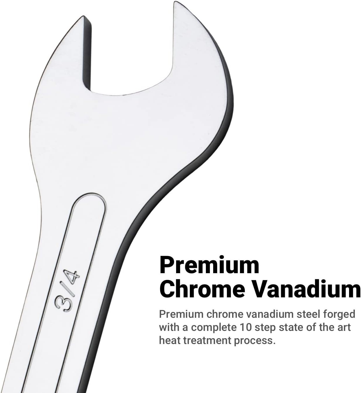 Durable Chrome Vanadium 12mm x 13mm Open End Wrench – Low Profile Design