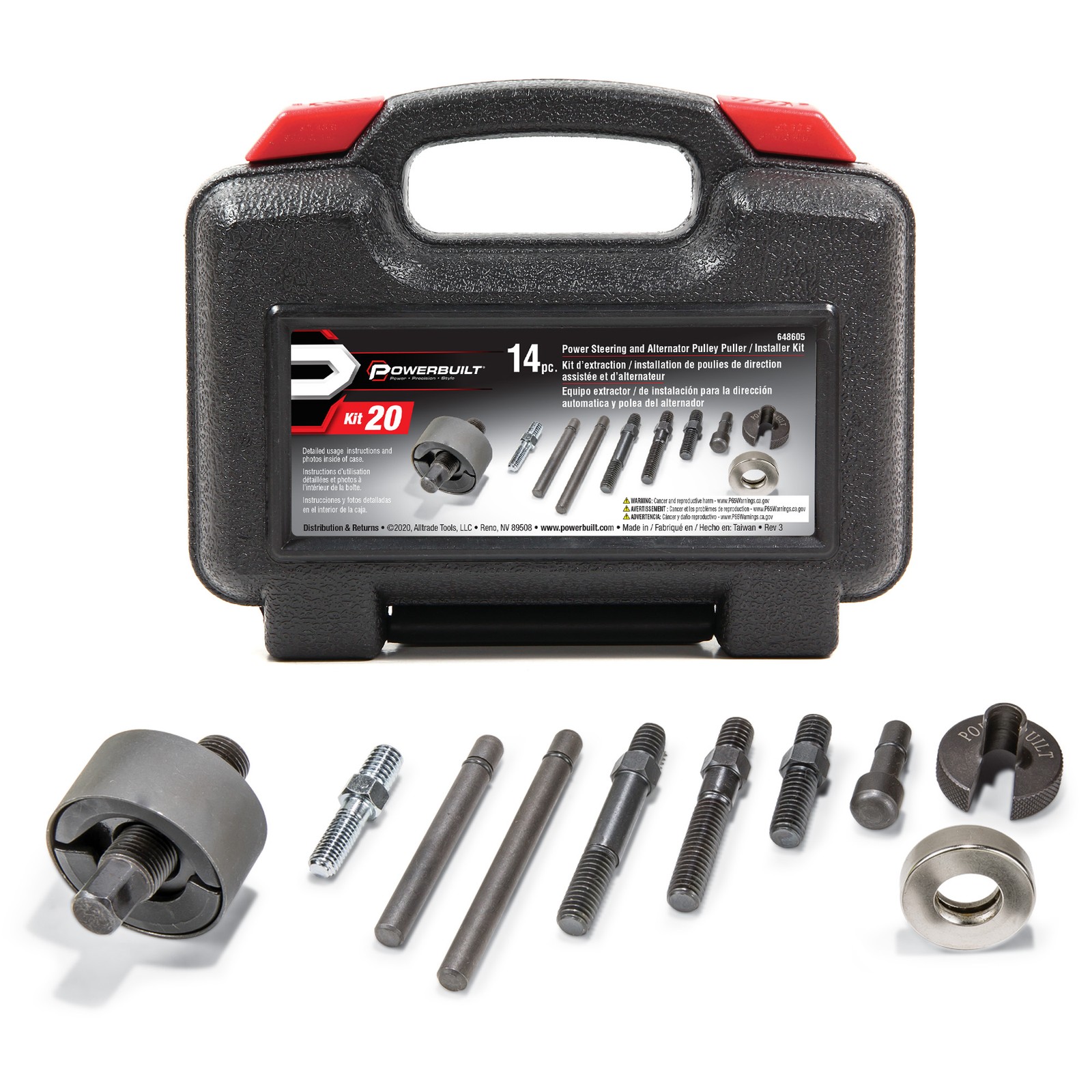 Powerbuilt 14PC PULLEY REMOVE & INSTALL KIT20 – 648605