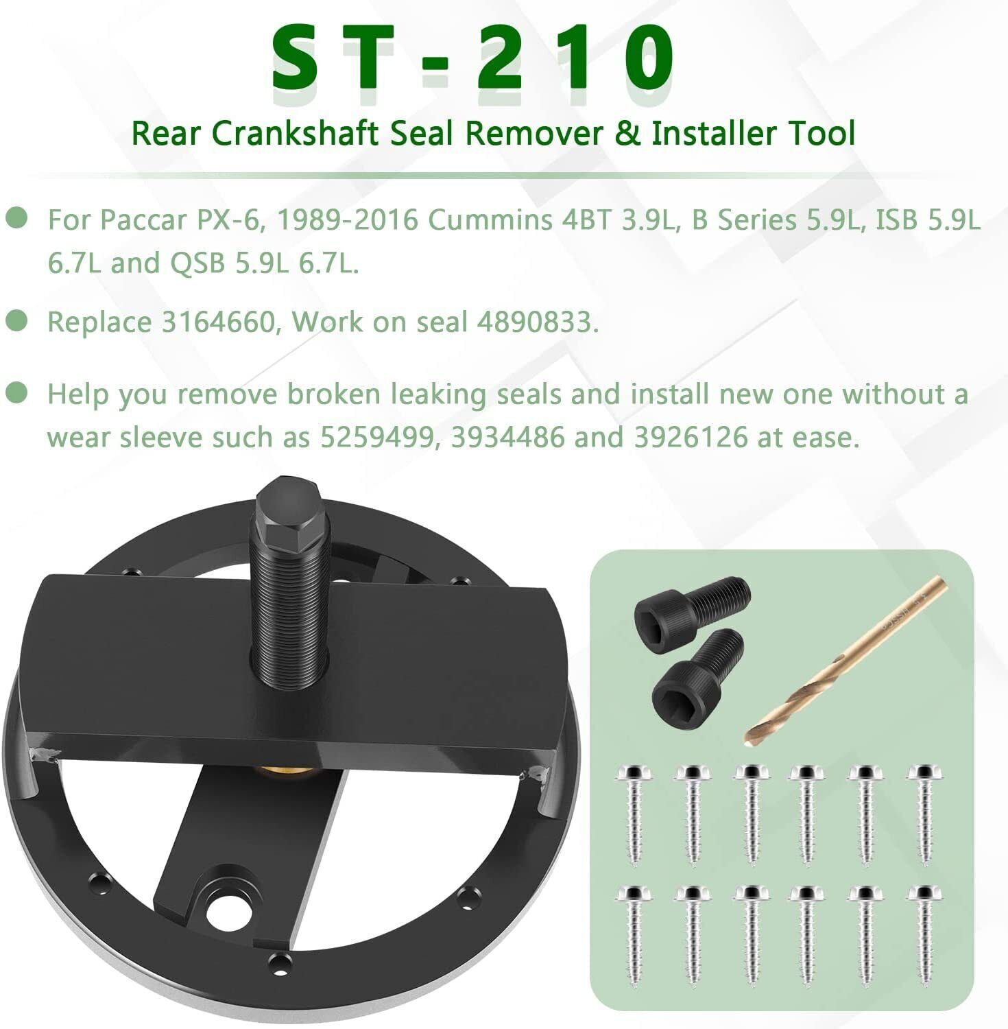 Front & Rear Crankshaft Seal Remover Installer Tools for Cummins 3.9L 5.9L 6.7L