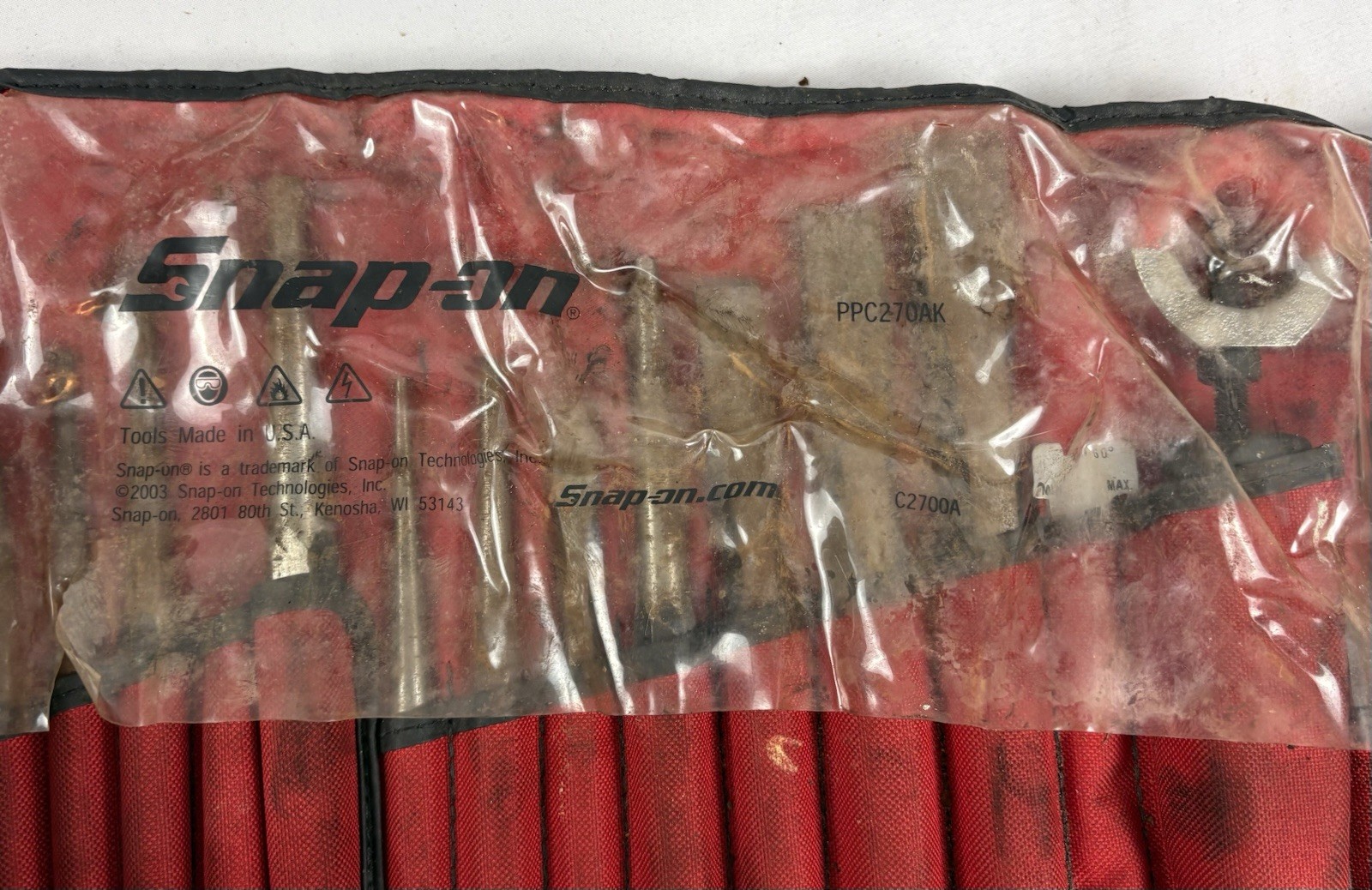 Snap-On Punch & Chisel 27pc Master Set Model PPC270AK Missing 1 Piece