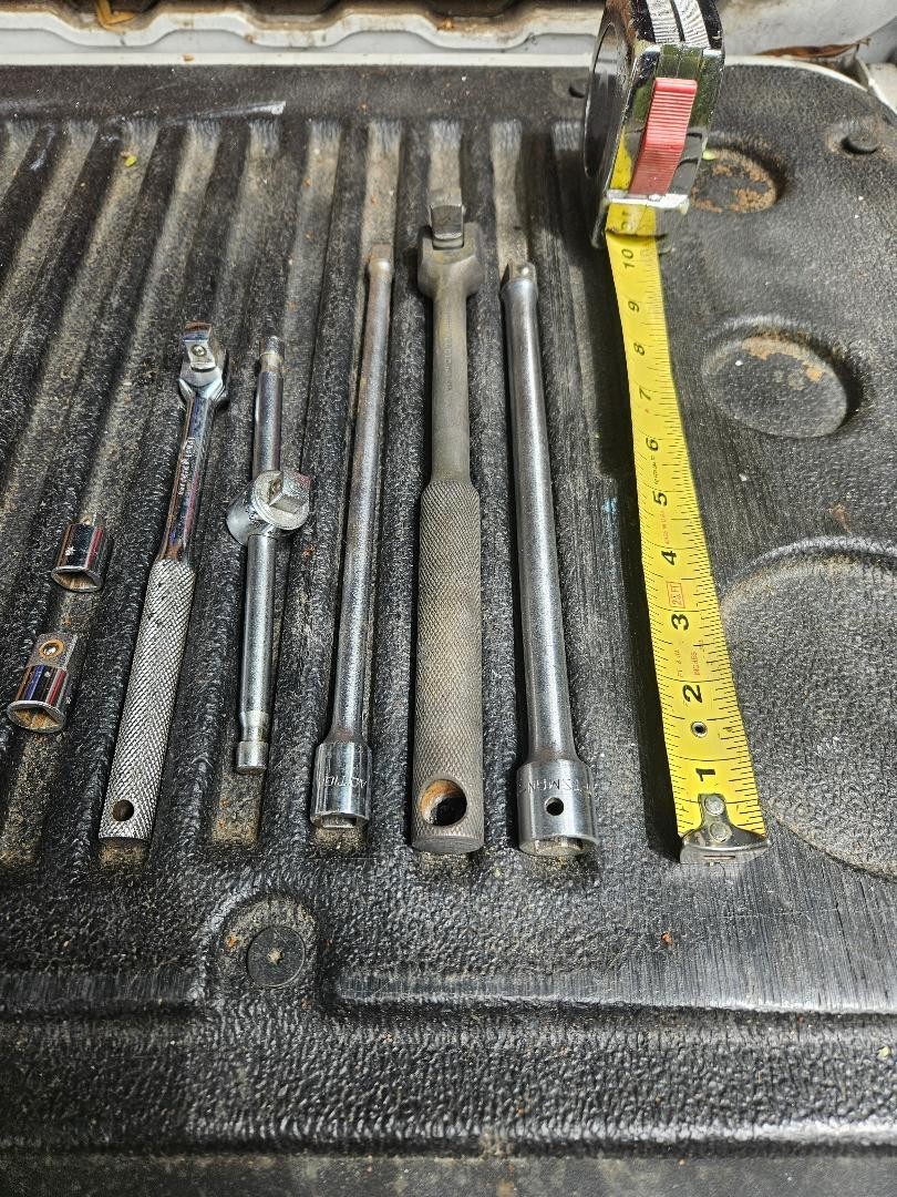 «USED» 7 pc 1/2″ & 3/8″ Drive Mixed Breaker Bars Extensions & Drive Adapters