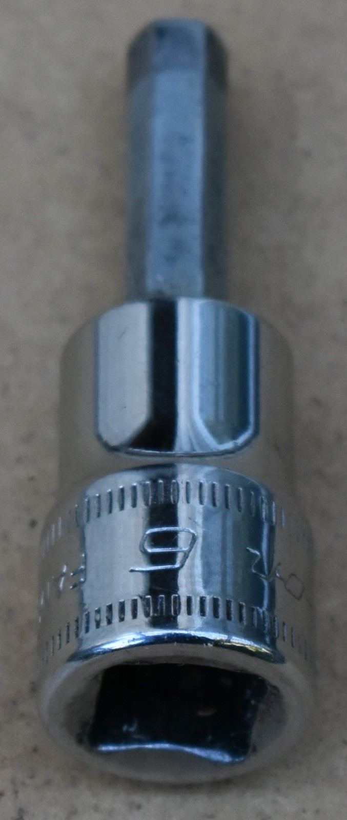 SNAP-ON TOOLS FAM6E, 6MM METRIC, 3/8″ DRIVE HEX BIT CHROME SOCKET DRIVER