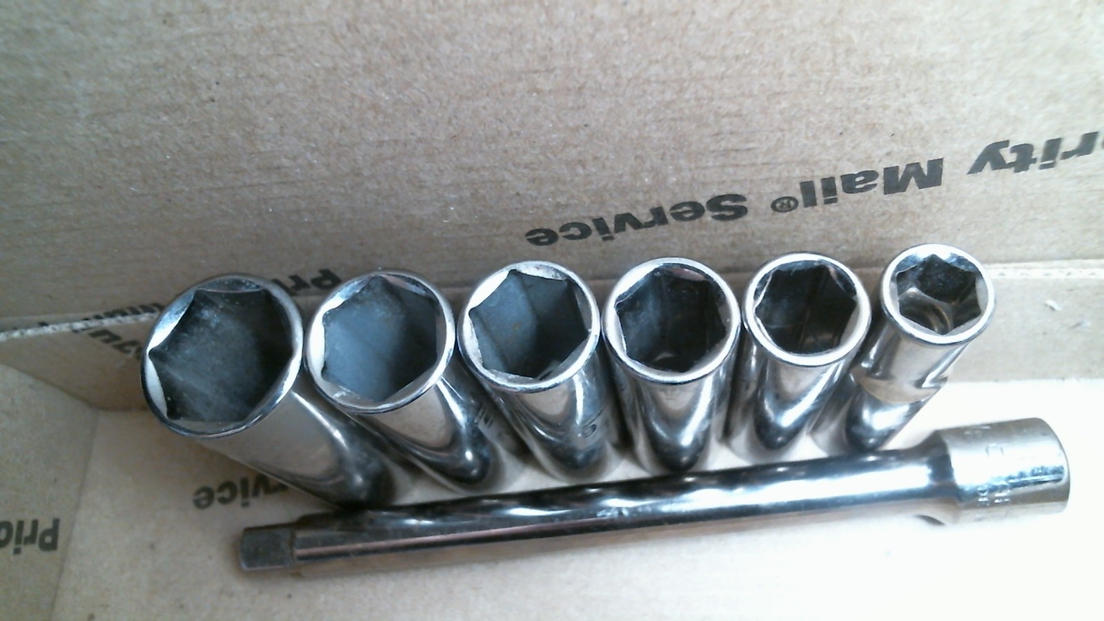 AG Craftsman Tools 6 UNUSED 3/8″ DR. 6PT LONG SAE 5/8 7/16 1/2 9/16 5/8 3/4